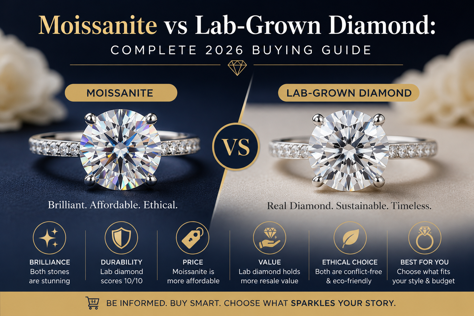 Moissanite vs Lab-Grown Diamond