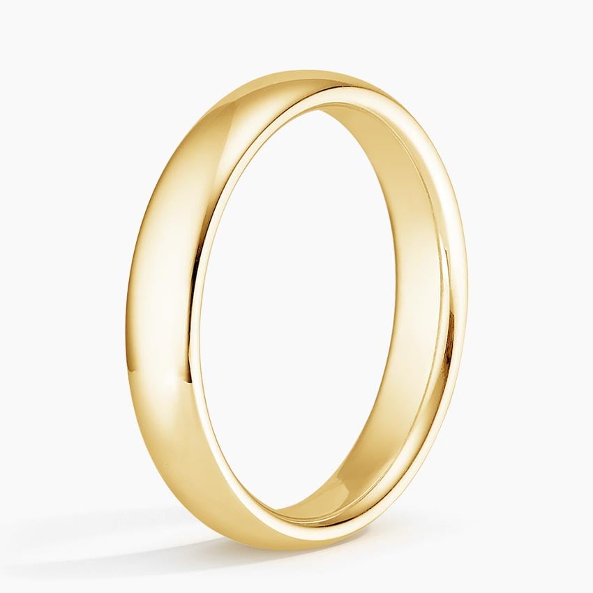 Comfort Fit 4mm Wedding Ring in 14K Yellow Gold
