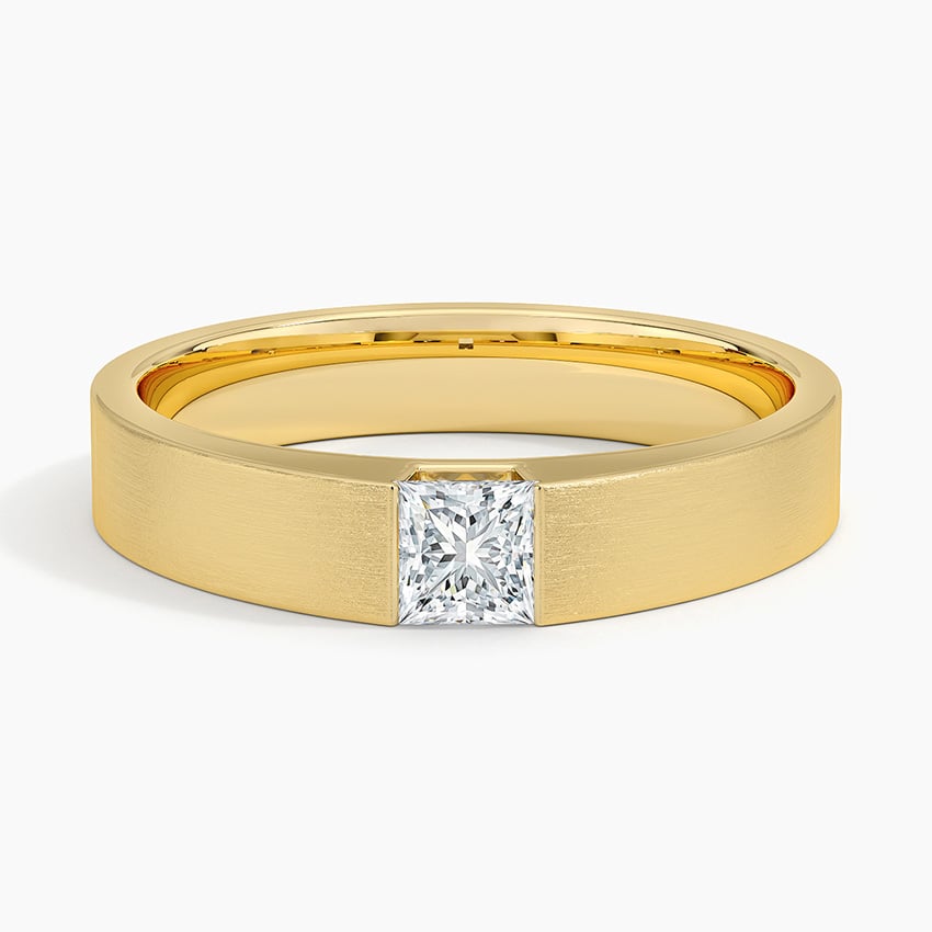 Jamie Diamond 4mm Wedding Ring in 18K Yellow Gold