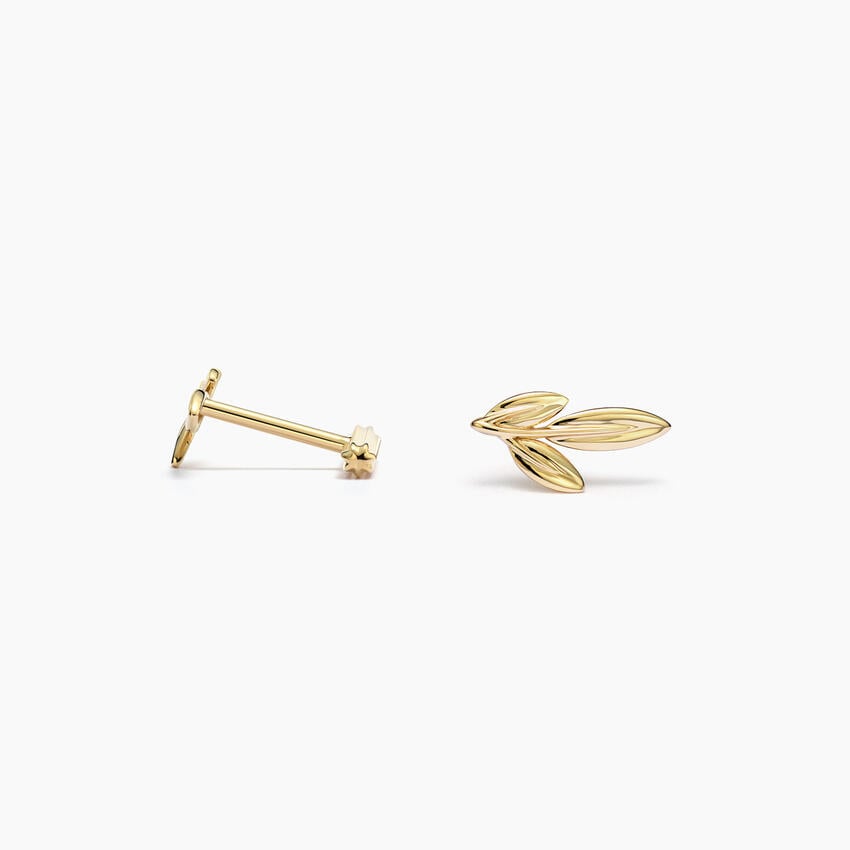 Jane Goodall Olive Branch Cufflinks in 14K Yellow Gold