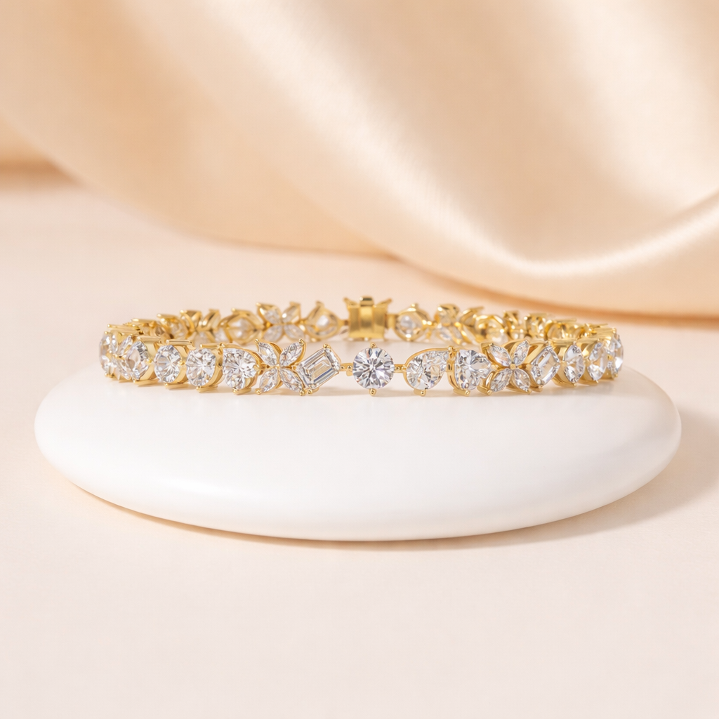 Lab Grown Diamond 9.50 CTW Tennis Bracelet-925 Sterling Silver