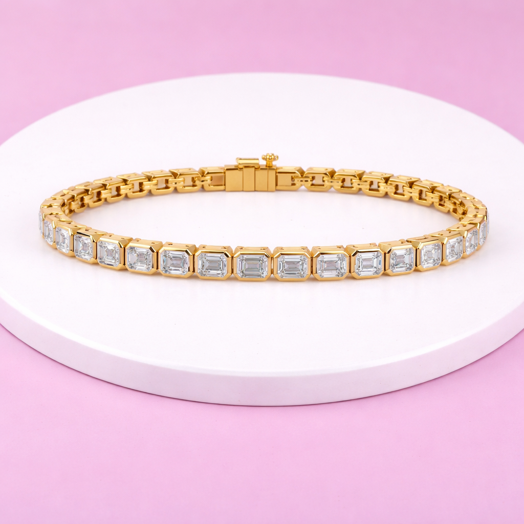 Lab Grown Diamond 9.50 CTW Tennis Bracelet-925 Sterling Silver