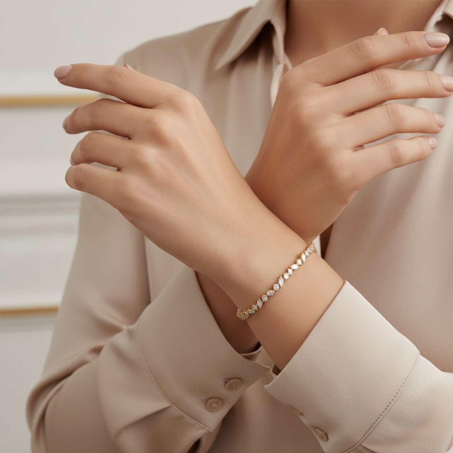 Lab Grown Diamond 5.50 CTW Bracelet-925 Sterling Silver