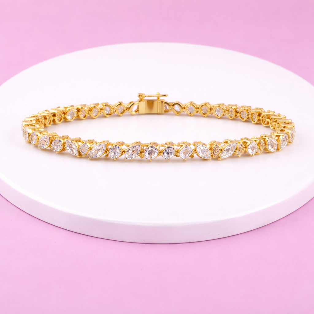 Lab Grown Diamond 5.50 CTW Bracelet-925 Sterling Silver