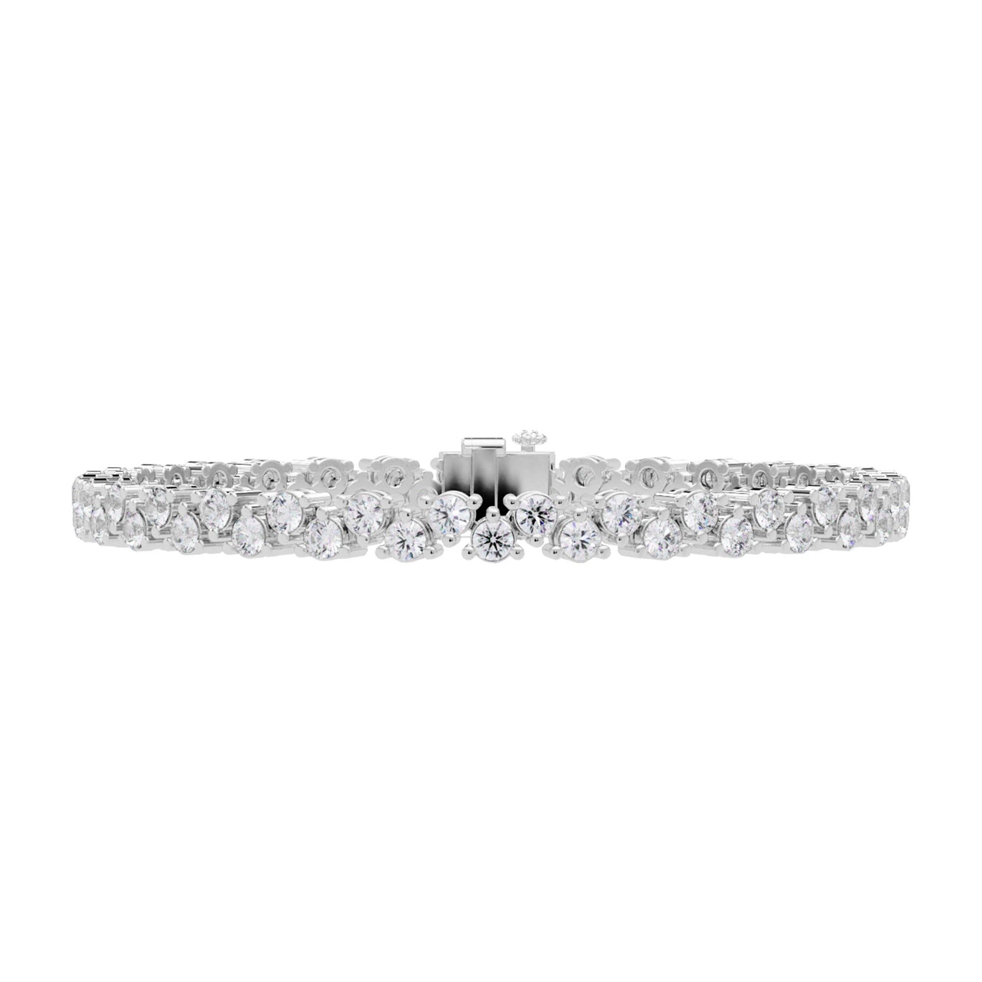 Lab Grown Diamond 5.75 CTW Bracelet-925 Sterling Silver