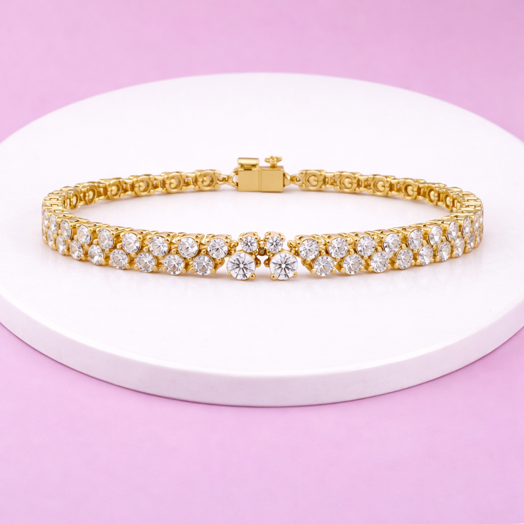 Lab Grown Diamond 5.75 CTW Bracelet-925 Sterling Silver