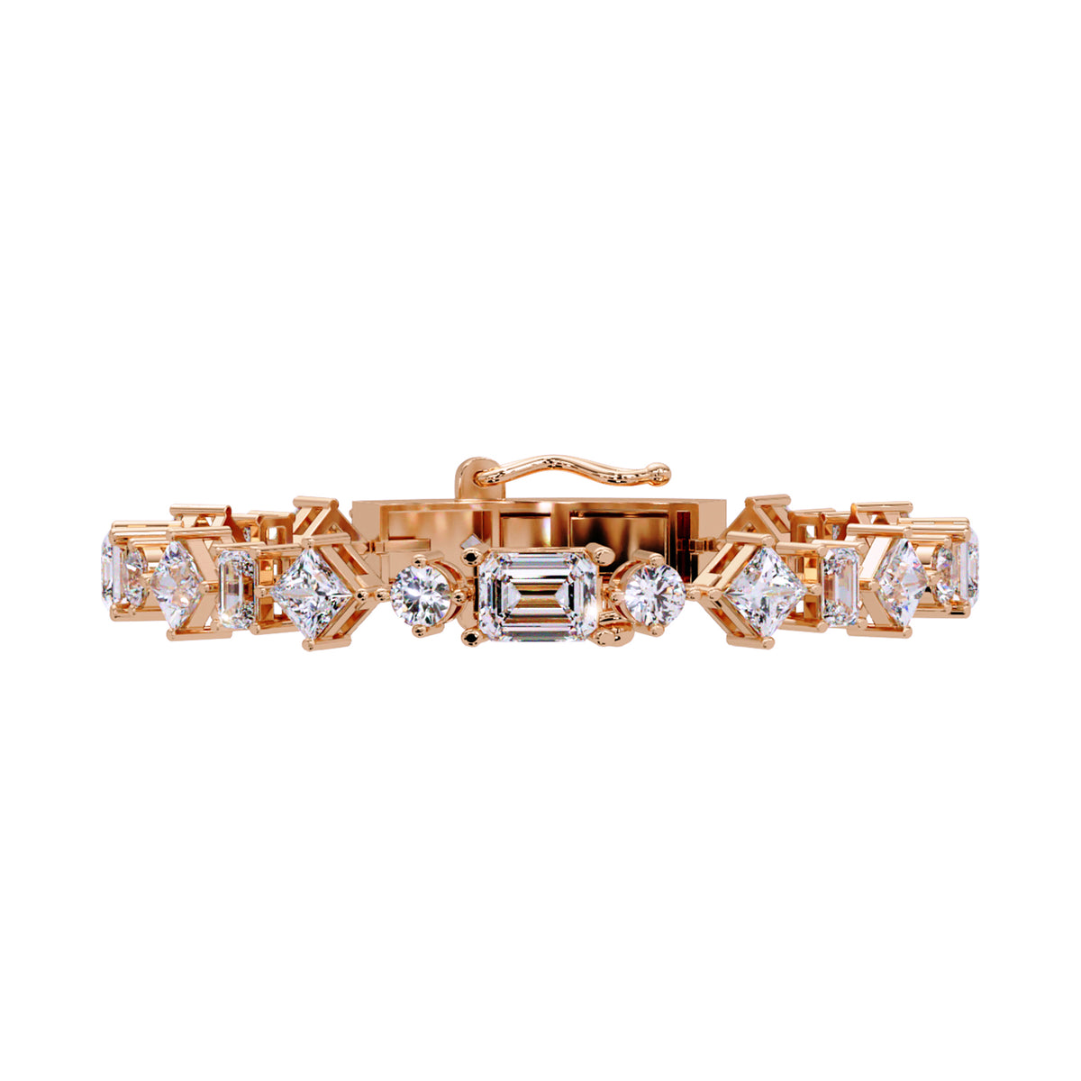 Lab Grown Diamond 20.00 CTW Statement Bracelet-925 Sterling Silver