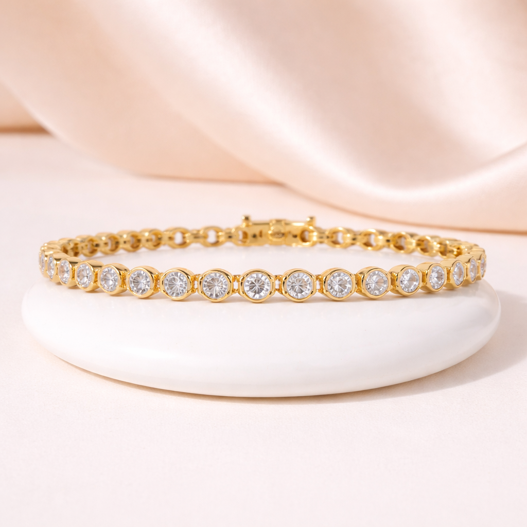 Lab Grown Diamond 6.00 CTW Graduated Design Bracelet-925 Sterling Silver