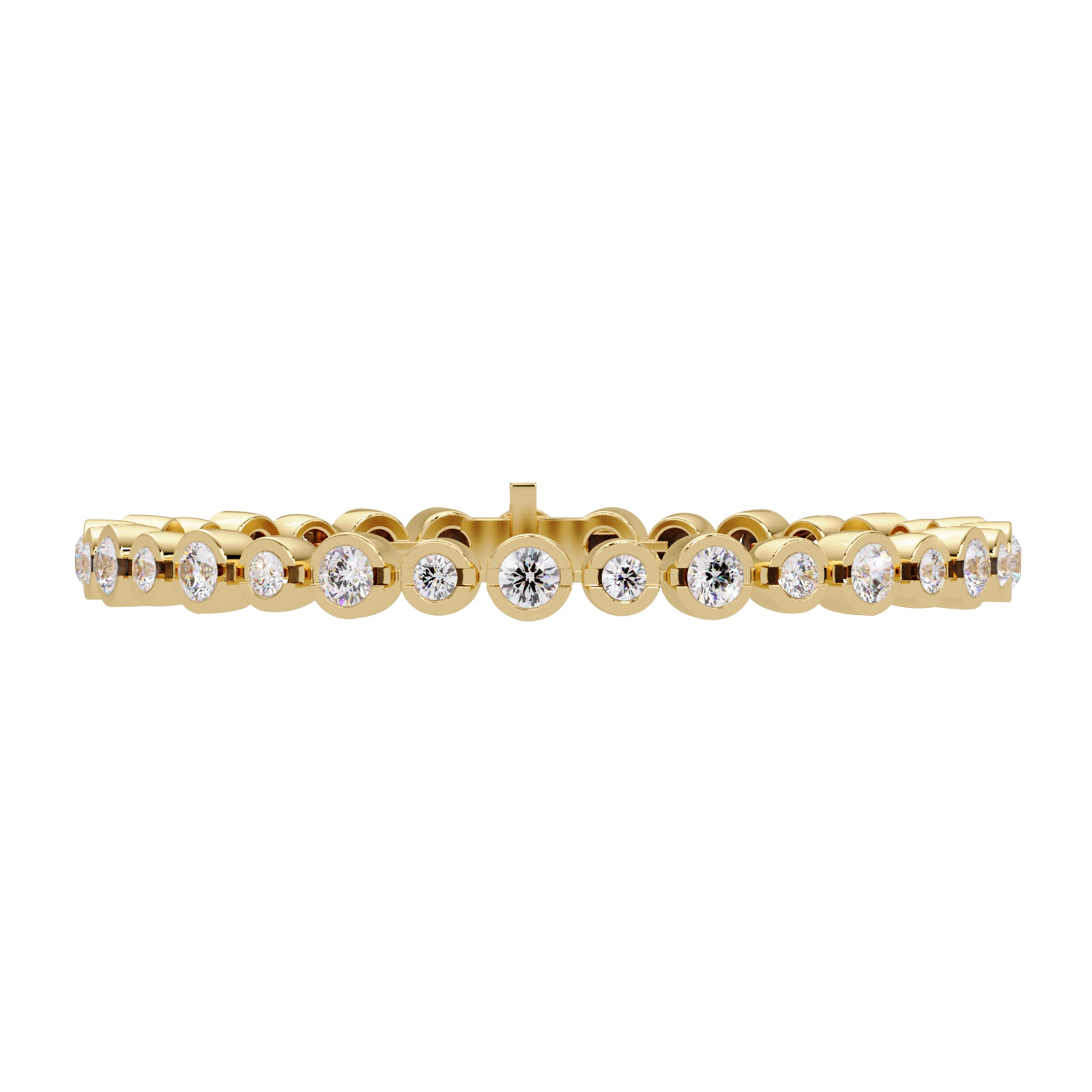 Lab Grown Diamond 6.00 CTW Graduated Design Bracelet-925 Sterling Silver