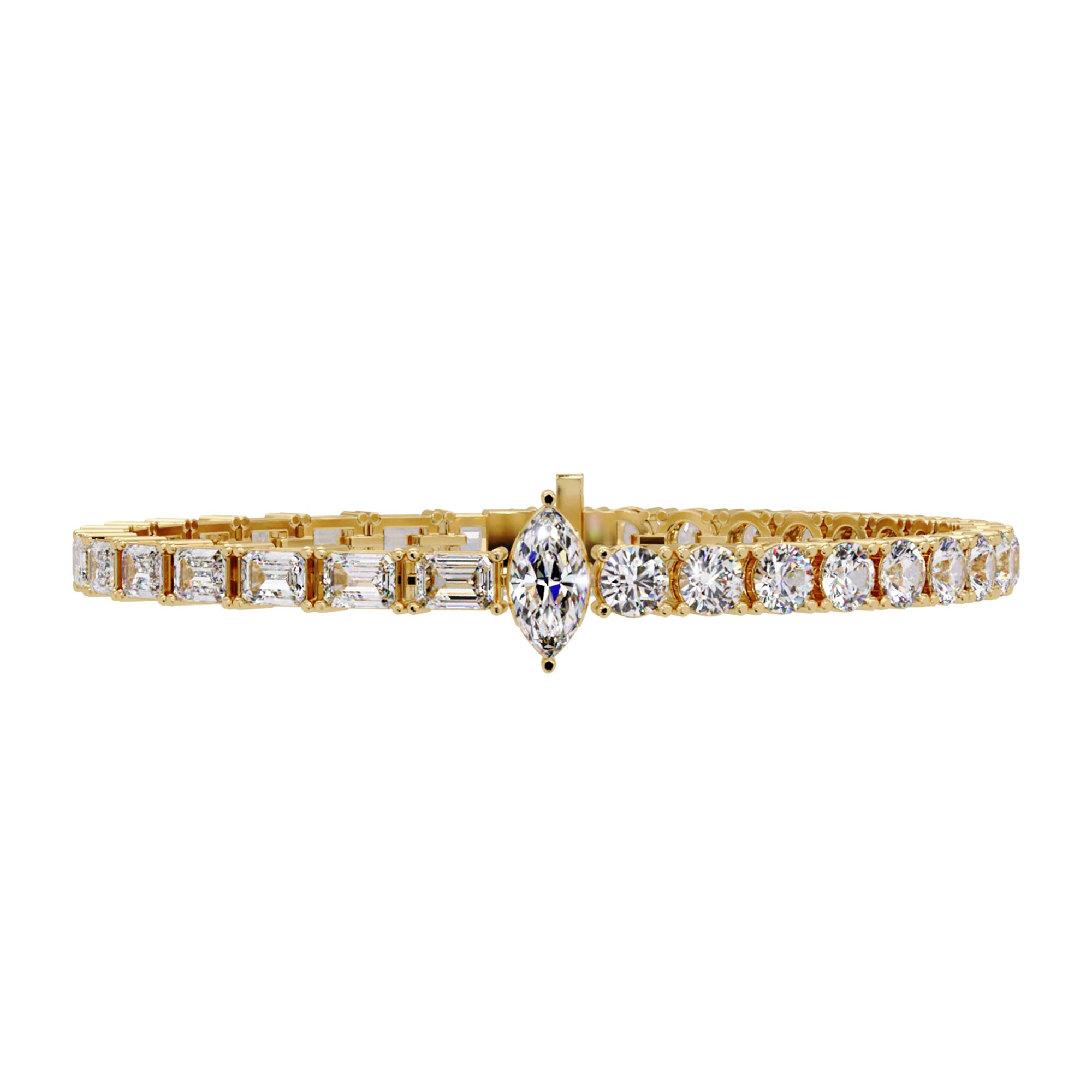 Lab Grown Diamond 12.00 CTW Accents Bracelet -925 Sterling Silver