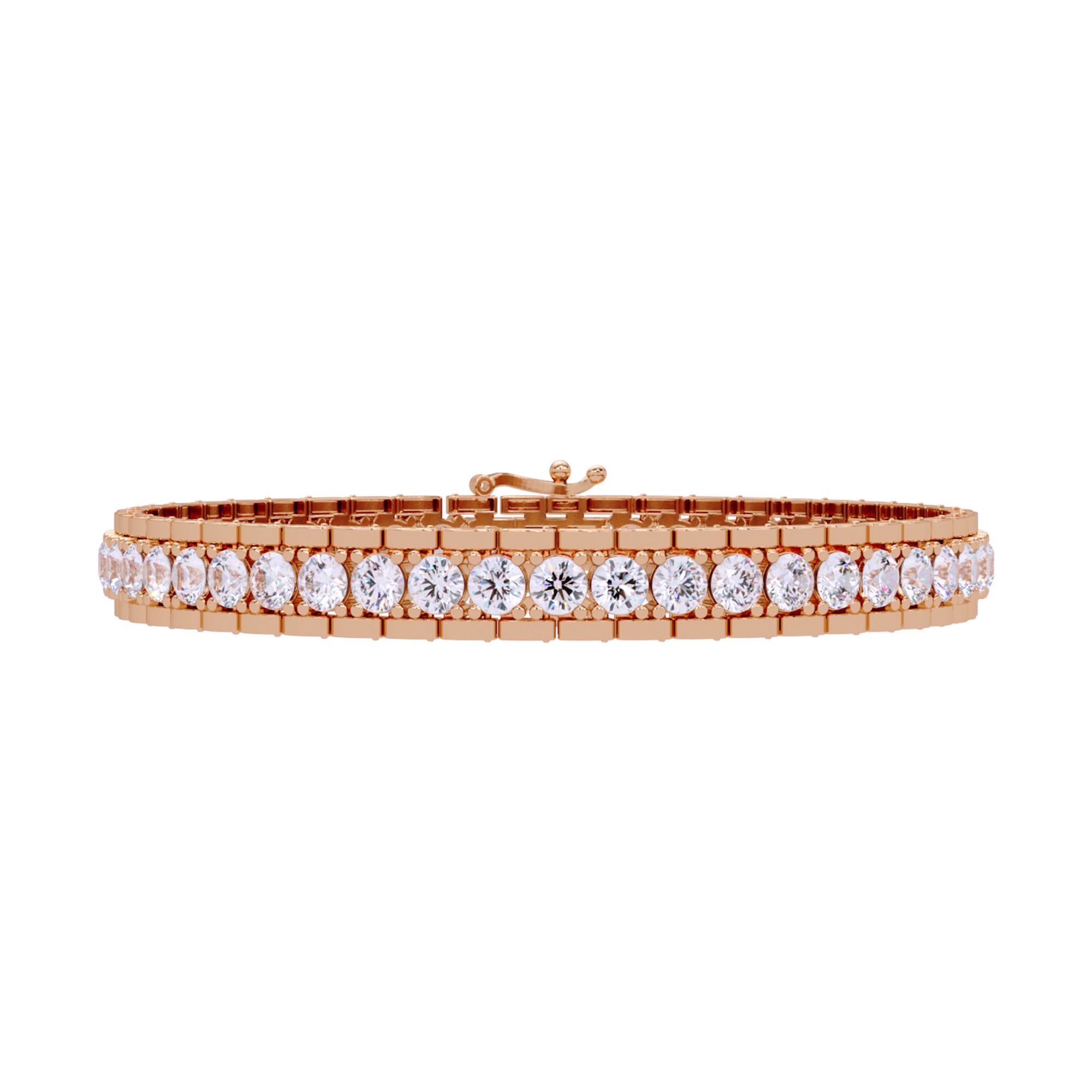 Lab Grown Diamond 11.50 CTW Double-Row Tennis Bracelet -925 Sterling Silver