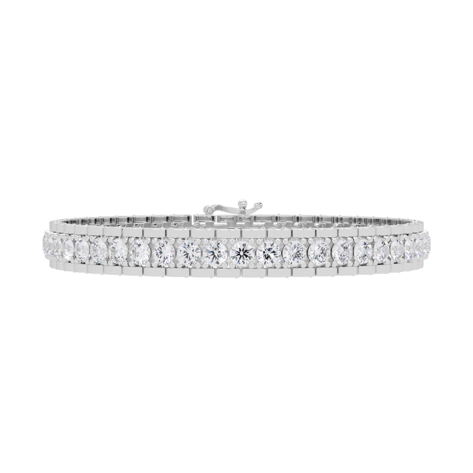 Lab Grown Diamond 11.50 CTW Double-Row Tennis Bracelet -925 Sterling Silver