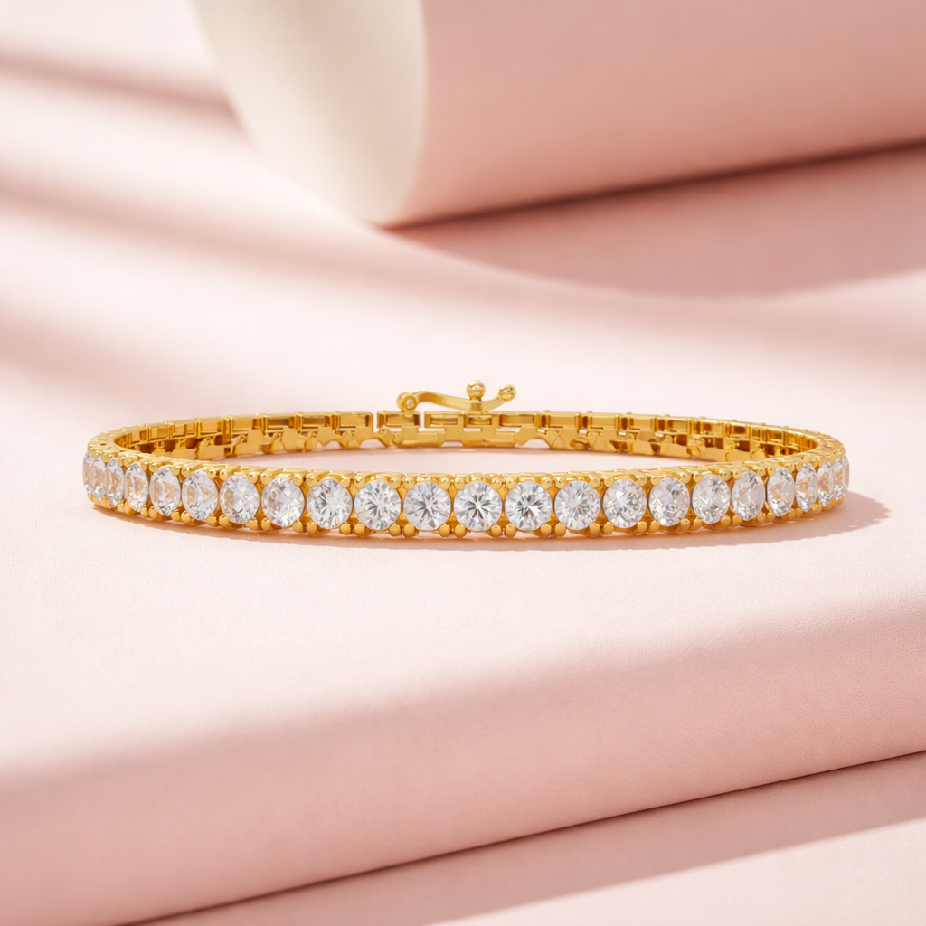 Lab Grown Diamond 11.50 CTW Double-Row Tennis Bracelet -925 Sterling Silver