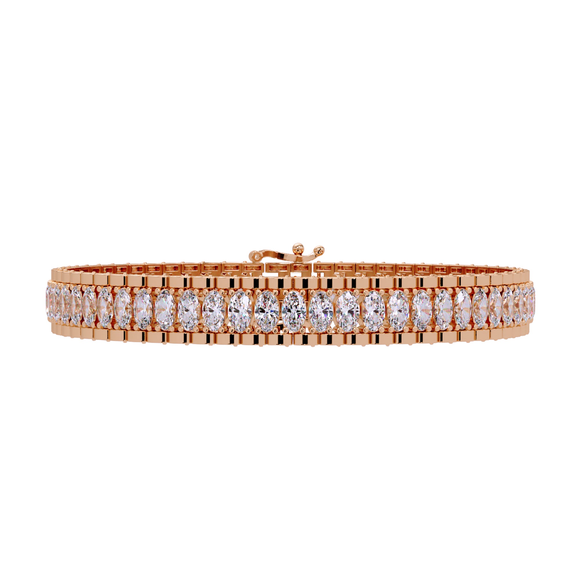 Lab Grown Diamond 10.50 CTW Double-Row Tennis Bracelet -925 Sterling Silver