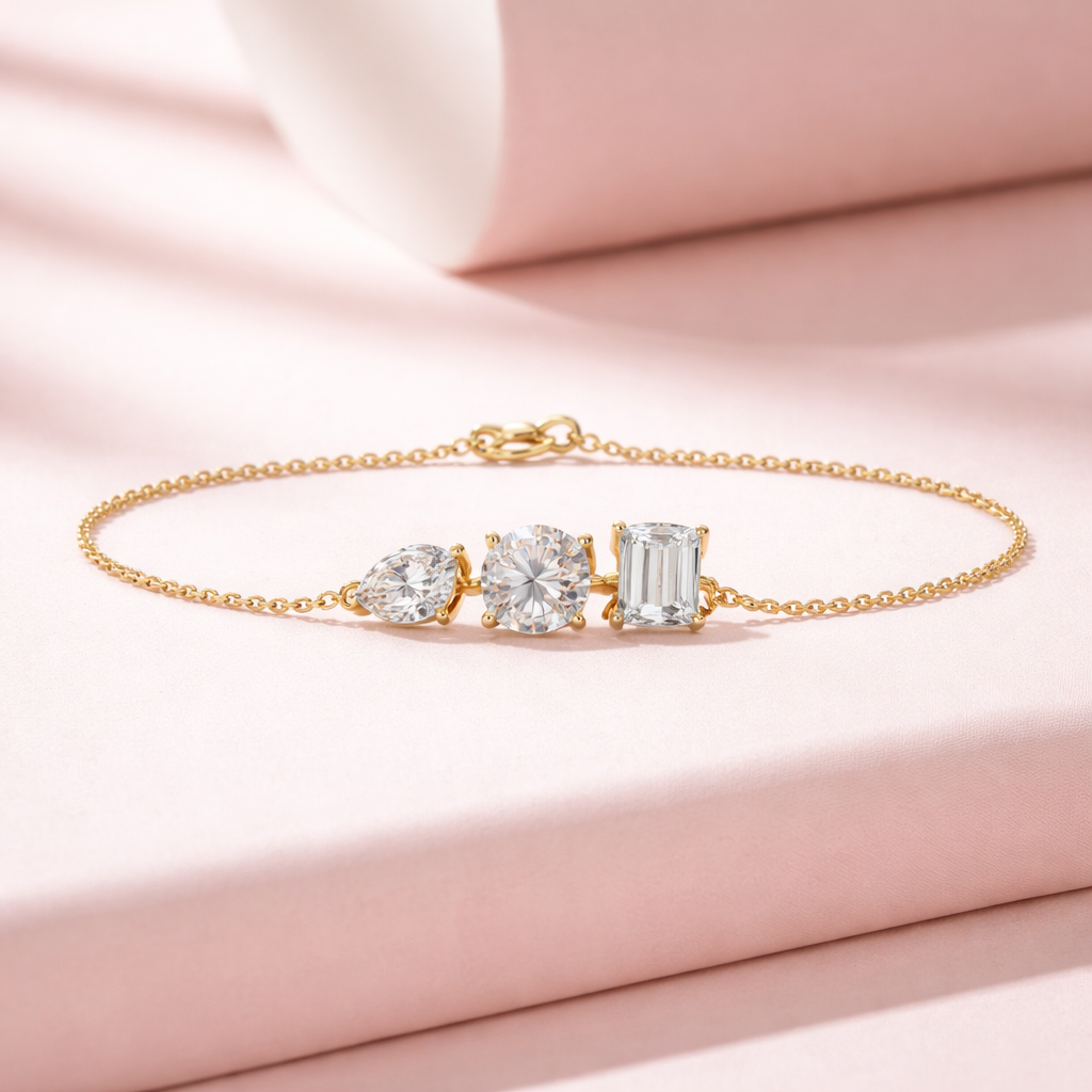 Lab Grown Diamond 2.75 CTW Bracelet -925 Sterling Silver