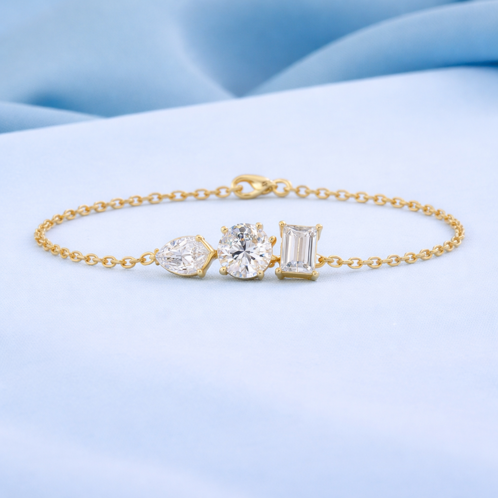 Lab Grown Diamond 2.75 CTW Bracelet -925 Sterling Silver