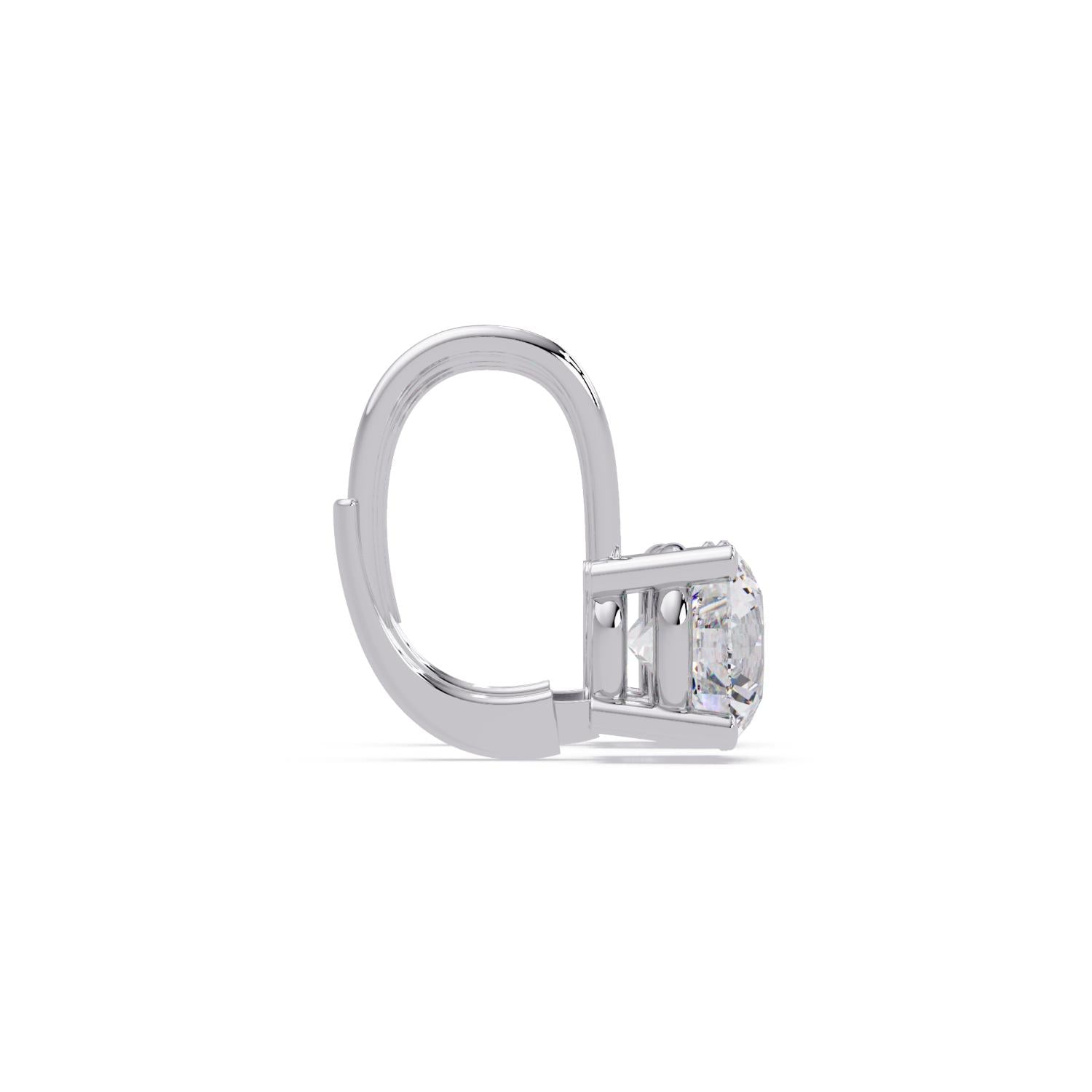 2.50 Ct Round Lab Grown Diamond Drop Earrings - Sterling Silver