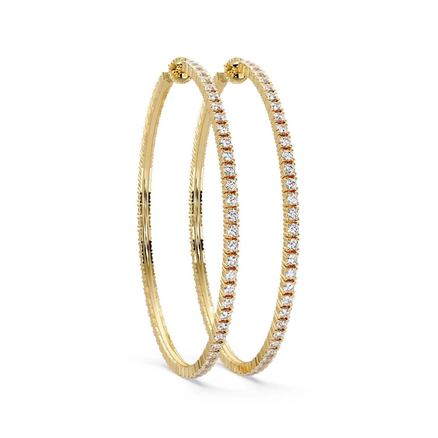 Round 1.80 Ct Lab-Grown Diamond Long Bar Earrings - Sterling Silver