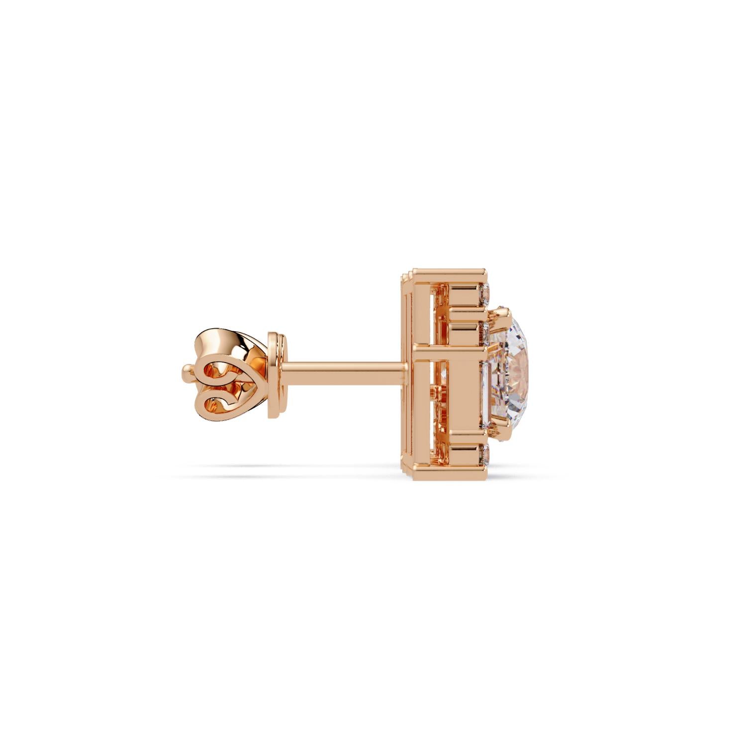 Round 3.00 Ct Lab-Grown Diamond Stud Earrings - Sterling Silver