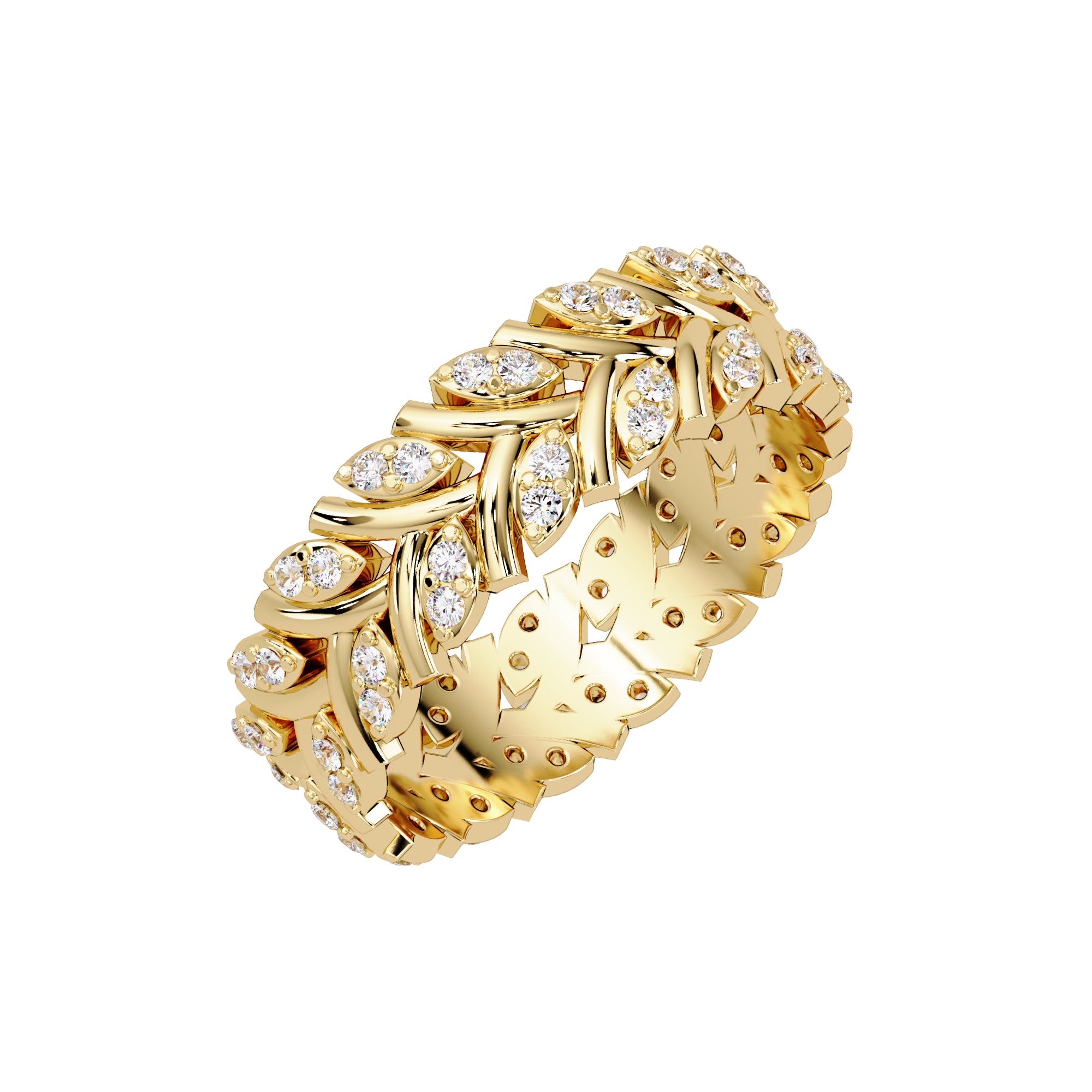 Lab Grown Diamond 0.35 CTW Round Eternity Ring- Sterling Silver