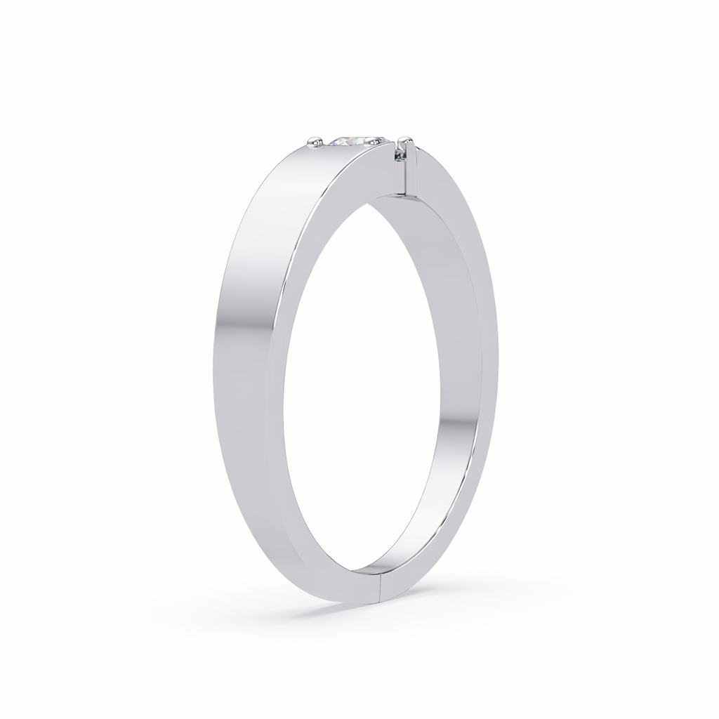 Lab Grown Diamond 0.25 CTW Minimalist Solitaire Ring- Sterling Silver