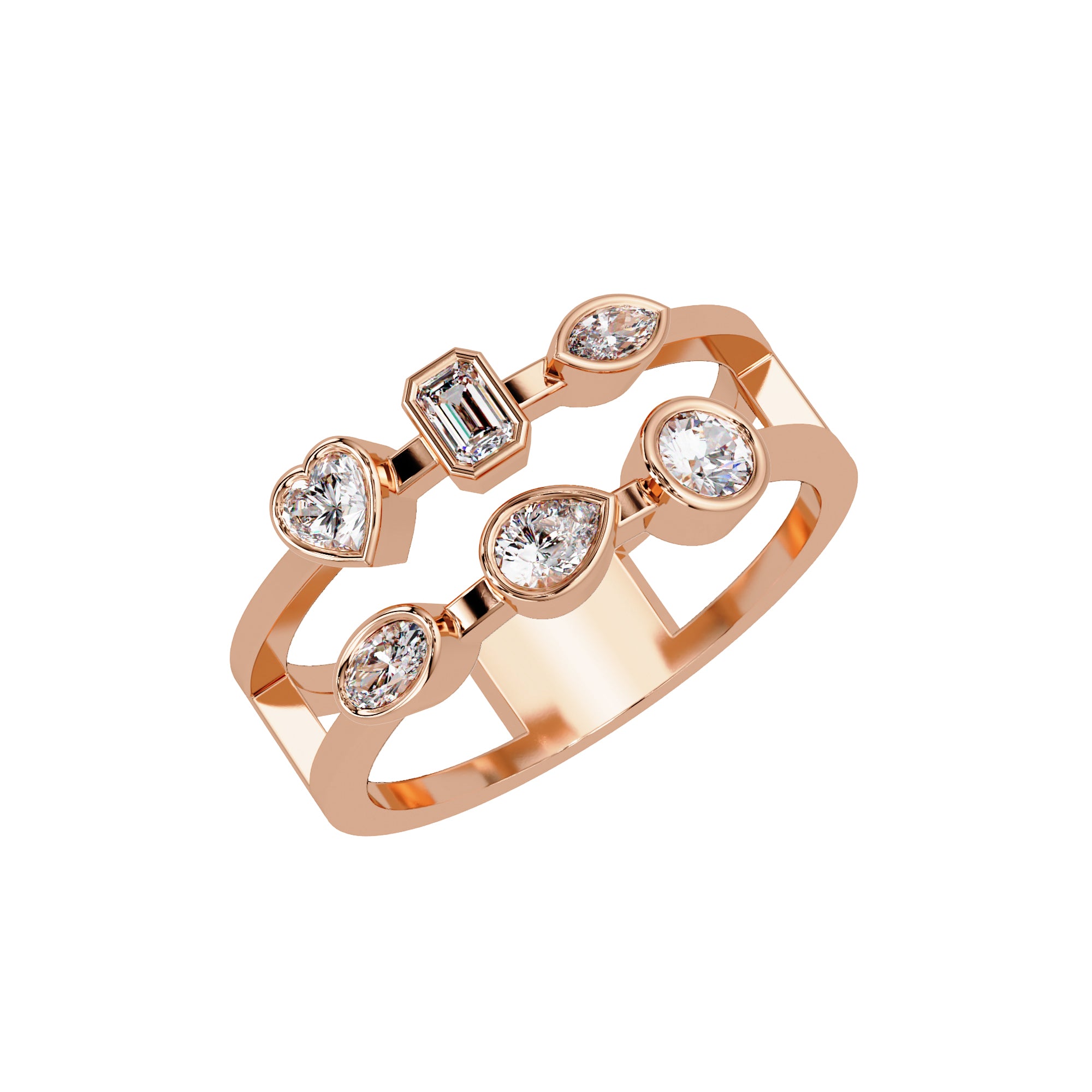 Lab Grown Diamond 0.50 CTW Minimalist Statement Ring- Sterling Silver