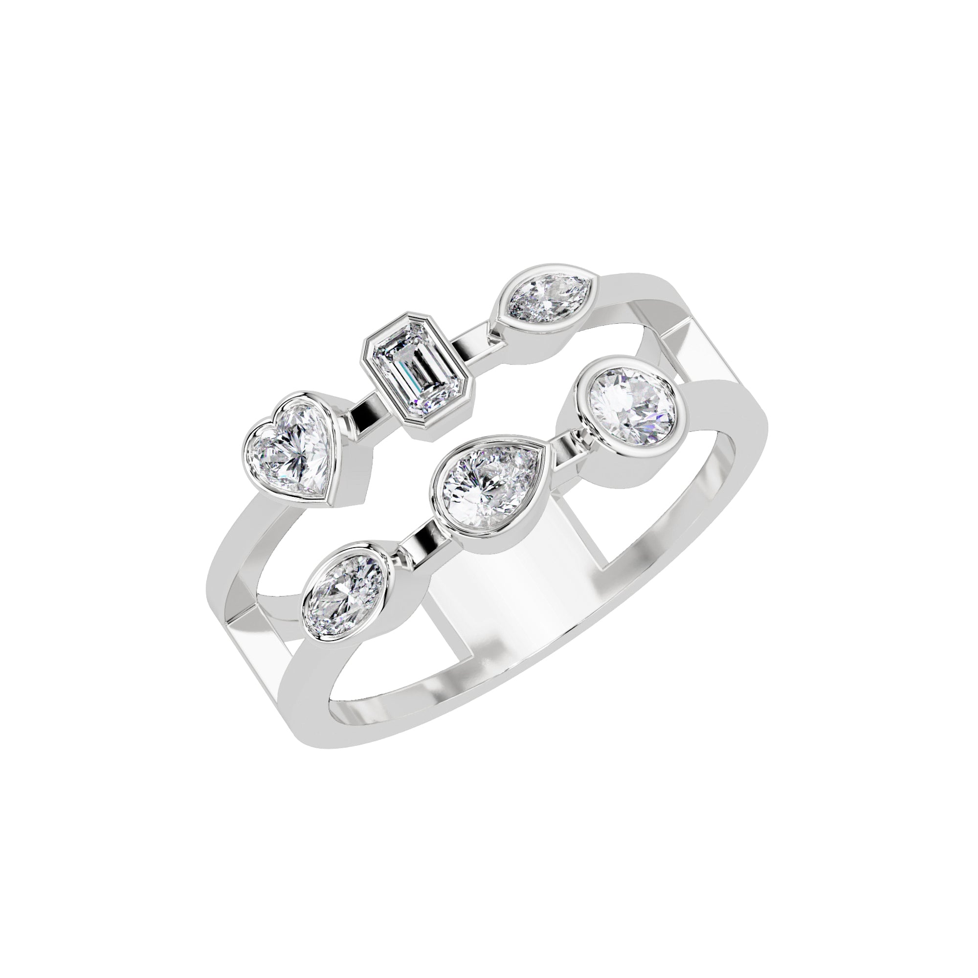 Lab Grown Diamond 0.50 CTW Minimalist Statement Ring- Sterling Silver