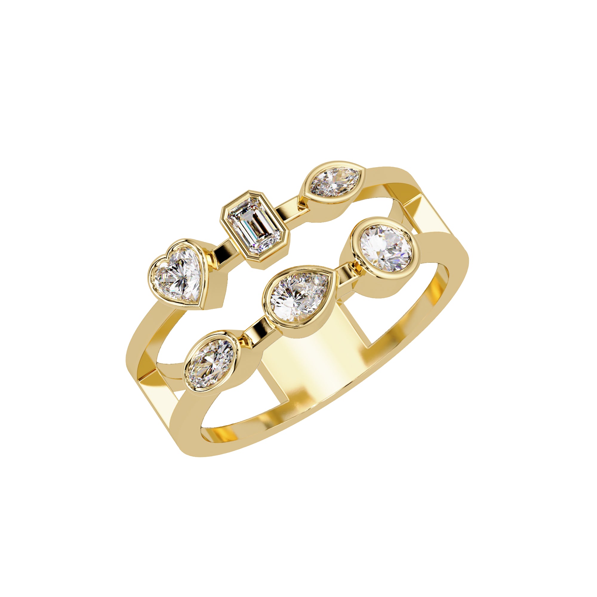 Lab Grown Diamond 0.50 CTW Minimalist Statement Ring- Sterling Silver