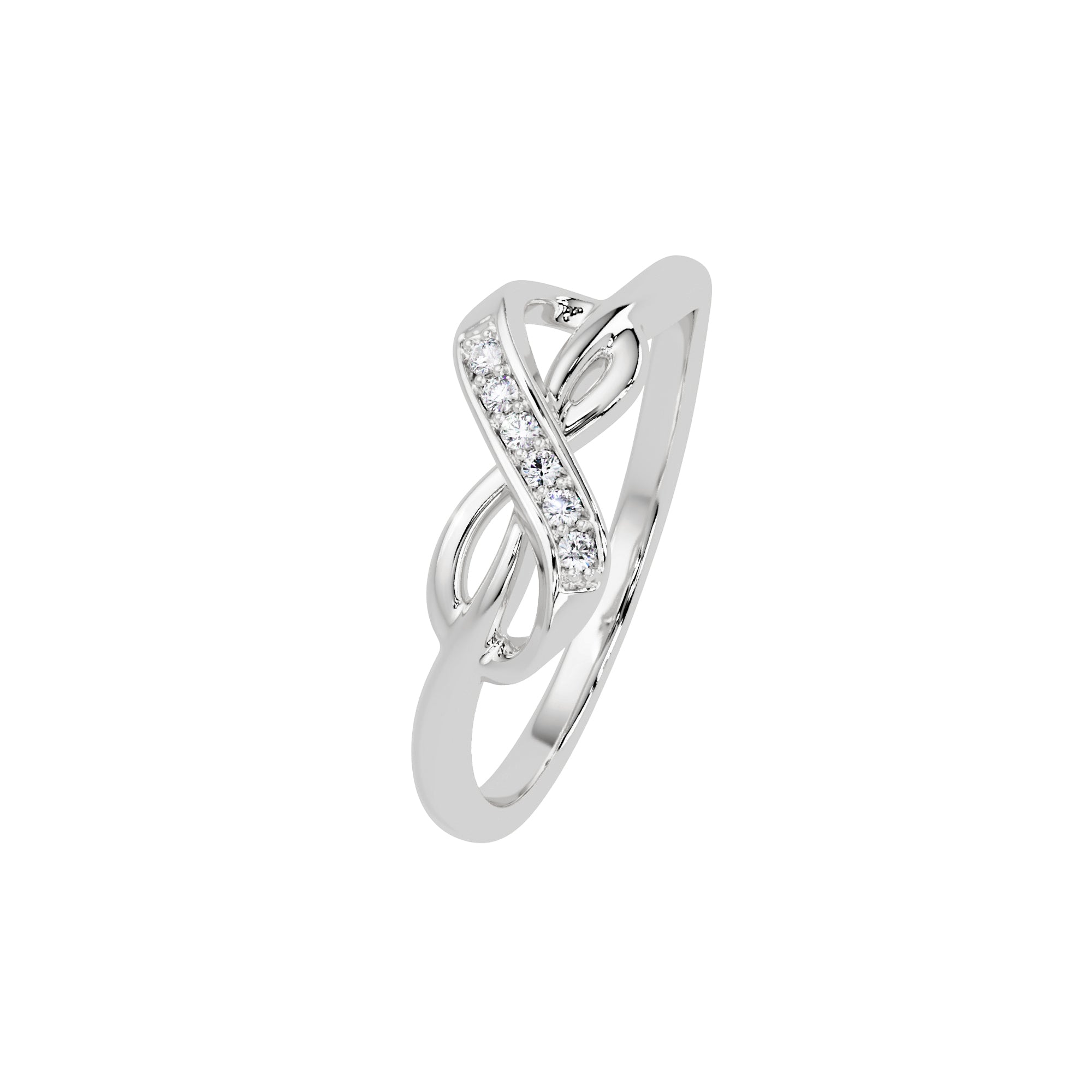 Lab Grown Diamond 0.04 CTW Infinity Pavé Twist Ring- Sterling Silver