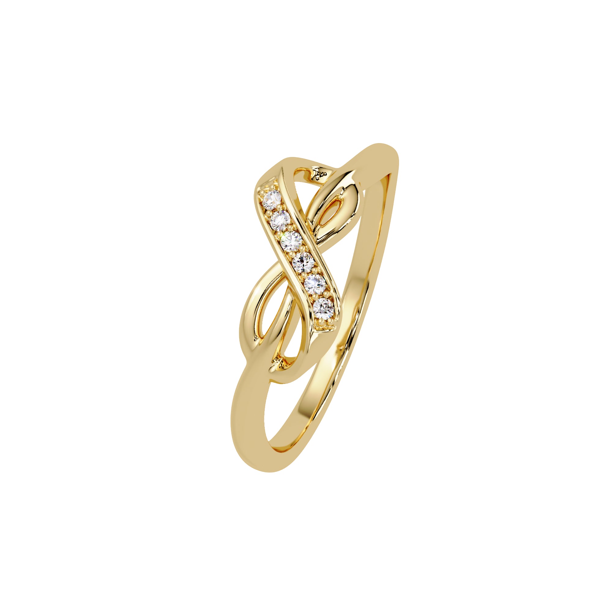 Lab Grown Diamond 0.04 CTW Infinity Pavé Twist Ring- Sterling Silver