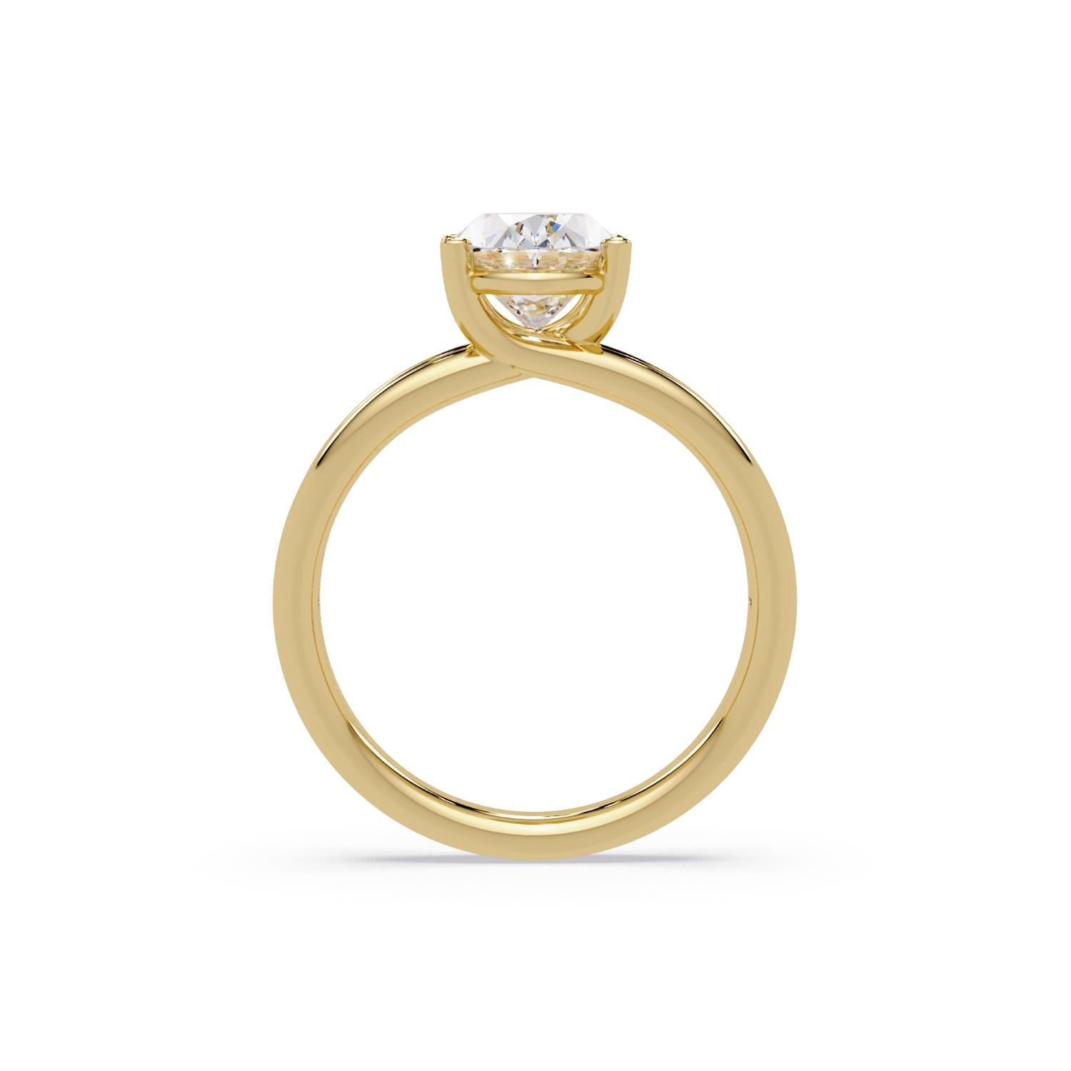 Lab-Grown Diamond 2.08 Ct Oval Cut Split Shank Solitaire Ring - Sterling Silver
