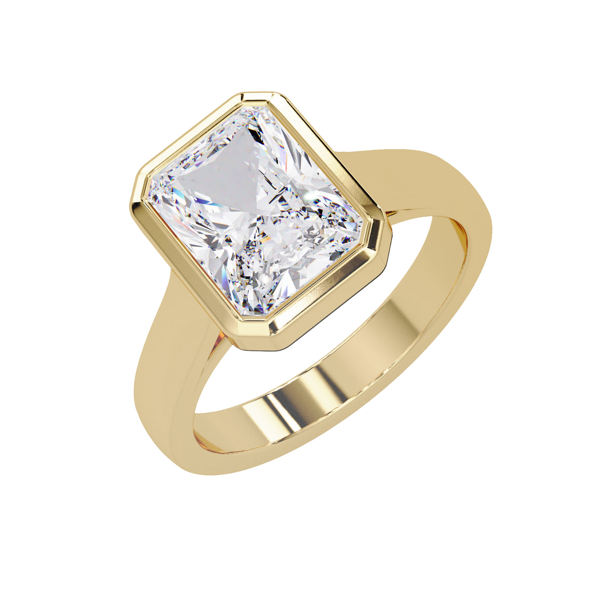 Lab Grown Diamond 7.50mm Square 2.65 Carat Solitaire Ring - 925 Sterling Silver