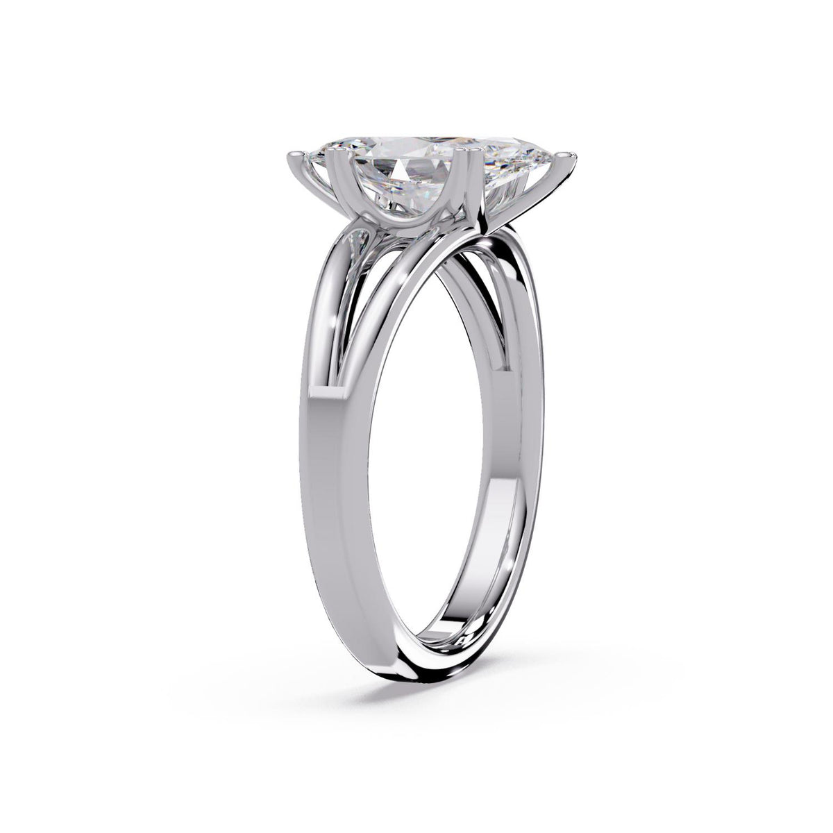 1.50 Ct Marquise Lab-Grown Diamond Solitaire Ring - 925 Sterling Silver