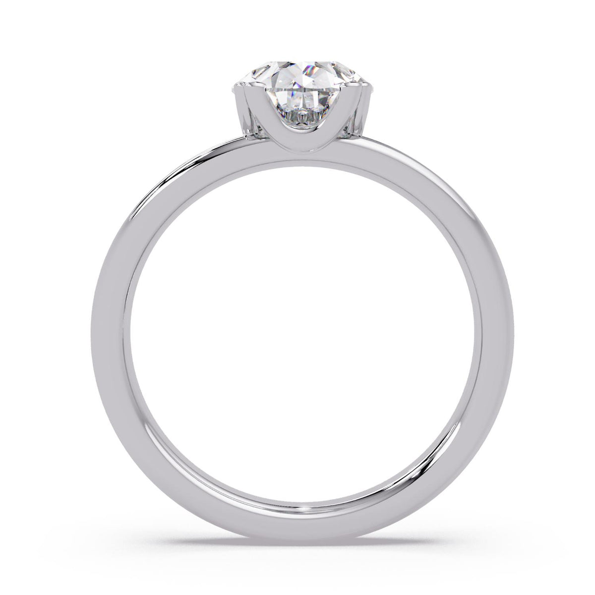 Lab-Grown Diamond 1.85 Ct Pear Shape Solitaire Ring - 925 Sterling Silver