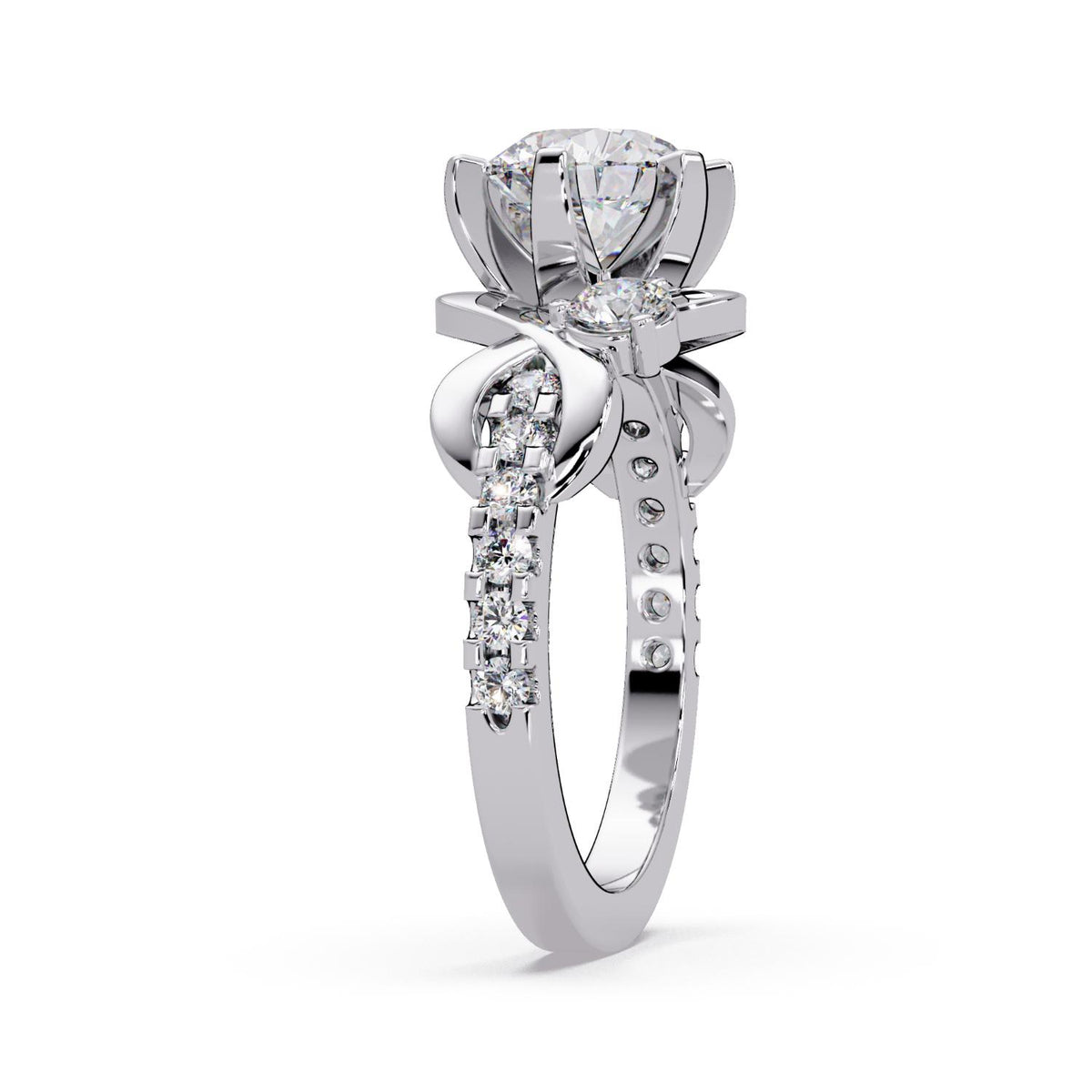 2.25 Ct Round Lab-Grown Diamond Solitaire Ring - 925 Sterling Silver