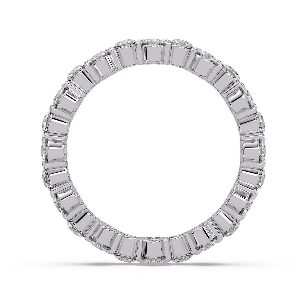1.75 Ct Round Lab-Grown Diamond Eternity Band Ring- 925 Sterling Silver