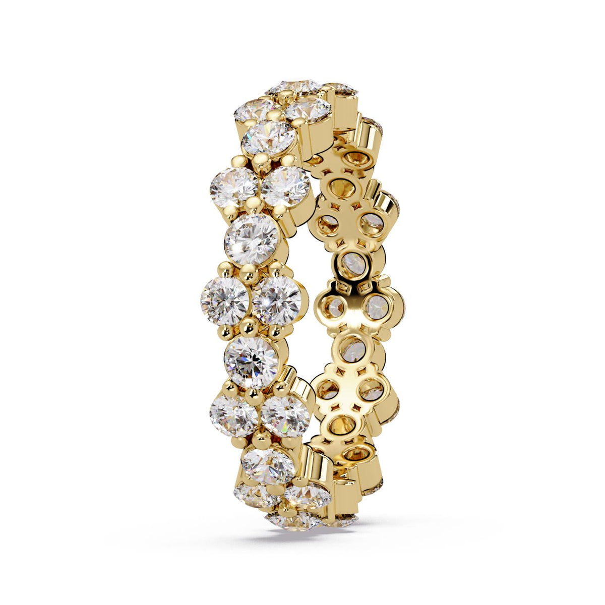 1.75 Ct Round Lab-Grown Diamond Eternity Band Ring- 925 Sterling Silver