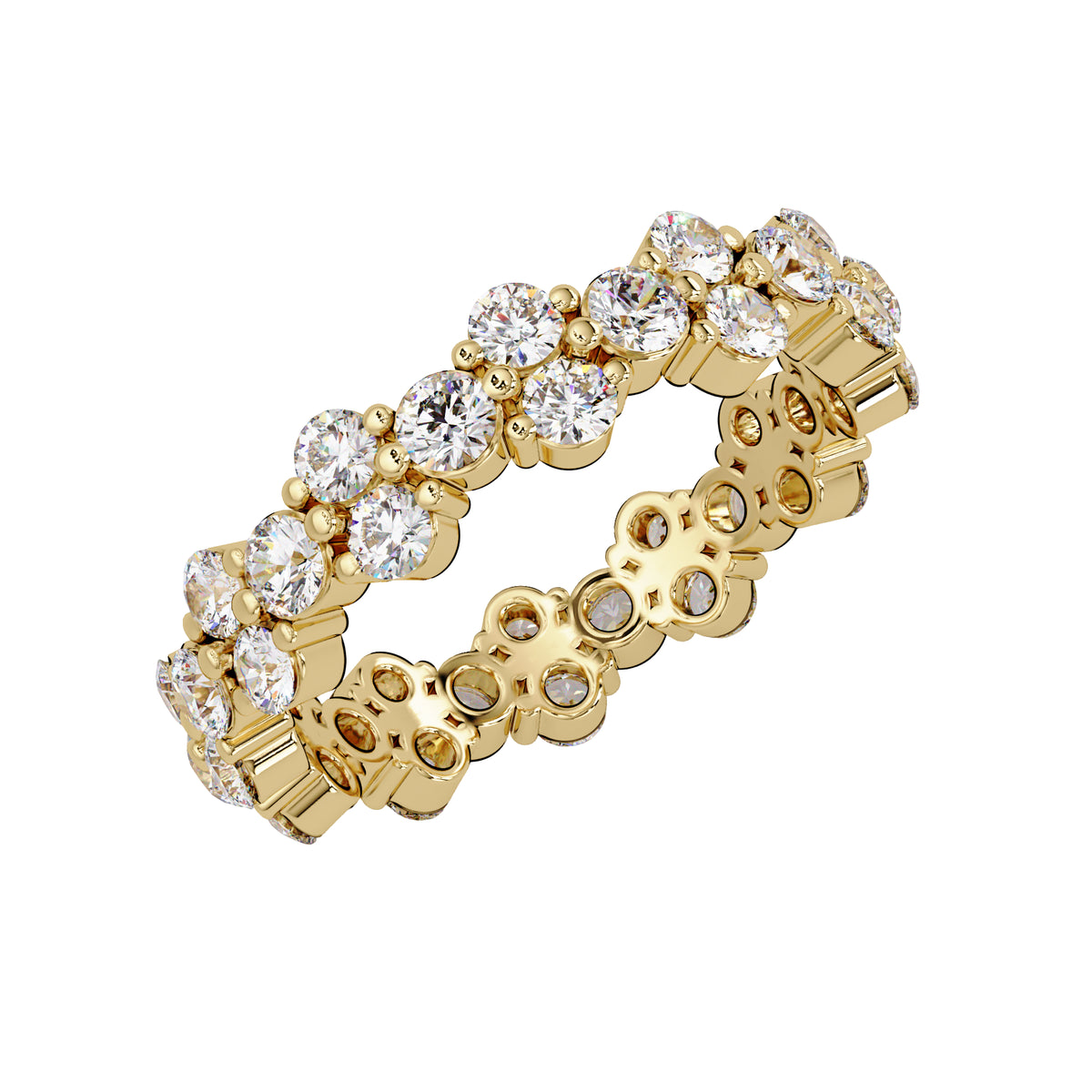 1.75 Ct Round Lab-Grown Diamond Eternity Band Ring- 925 Sterling Silver