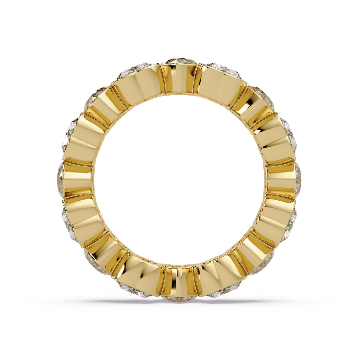 3.65 Ct Heart Lab-Grown Diamond Eternity Ring - 925 Sterling Silver