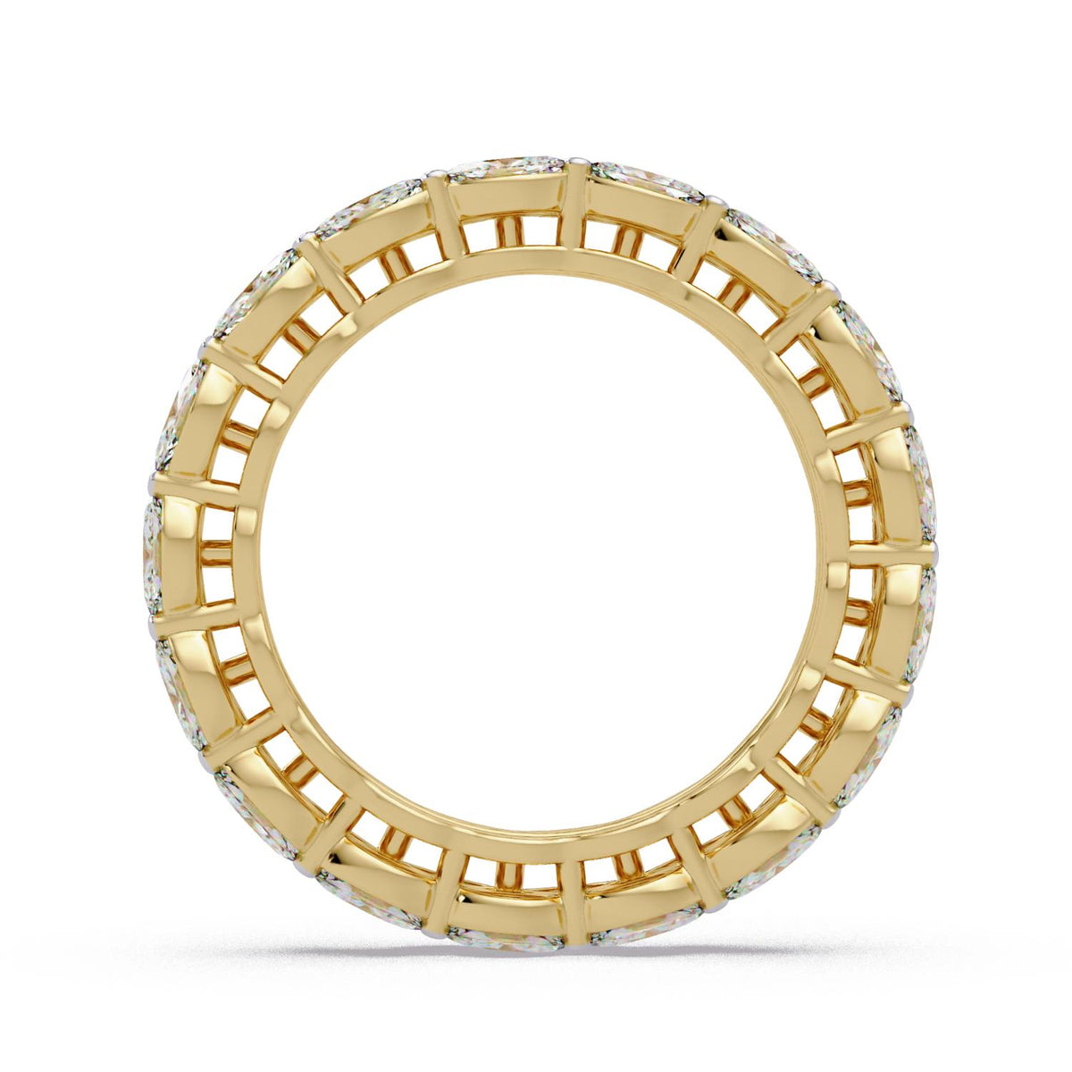 1.80 Ct Marquise Lab-Grown Diamond Double-Row Eternity Ring - 925 Sterling Silver