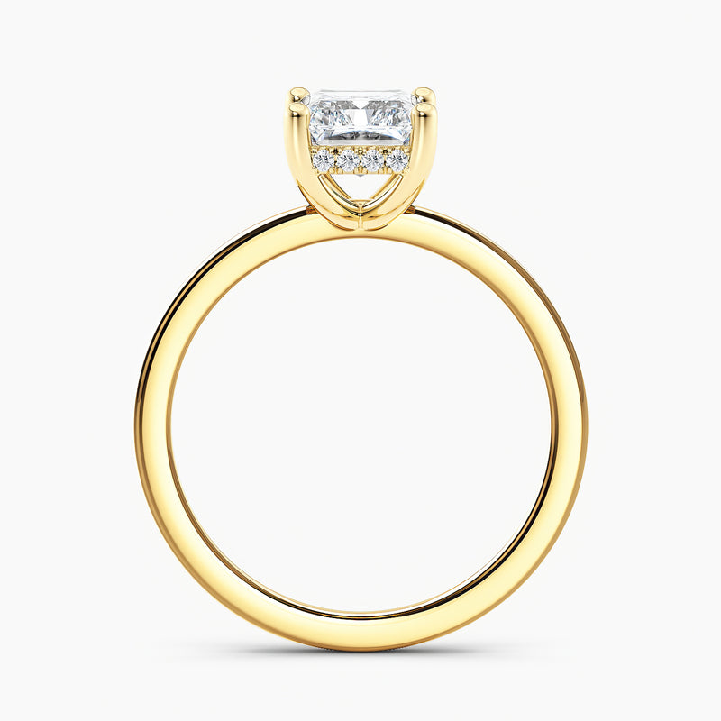 Classic Solitaire 3.60 Ct Emerald Cut Lab Grown Diamond Engagement Ring - Sterling Silver