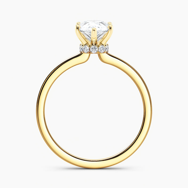 Classic Solitaire Marquise Cut 2.00 Ct Diamond Ring - Sterling Silver