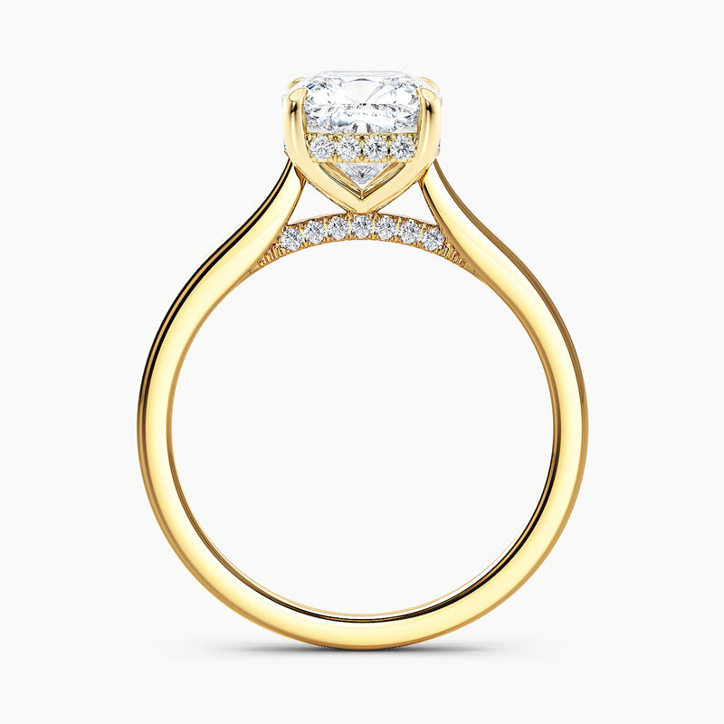 Cushion Cut 2.50 Ct Lab Grown Diamond Classic Solitaire Ring - Sterling Silver