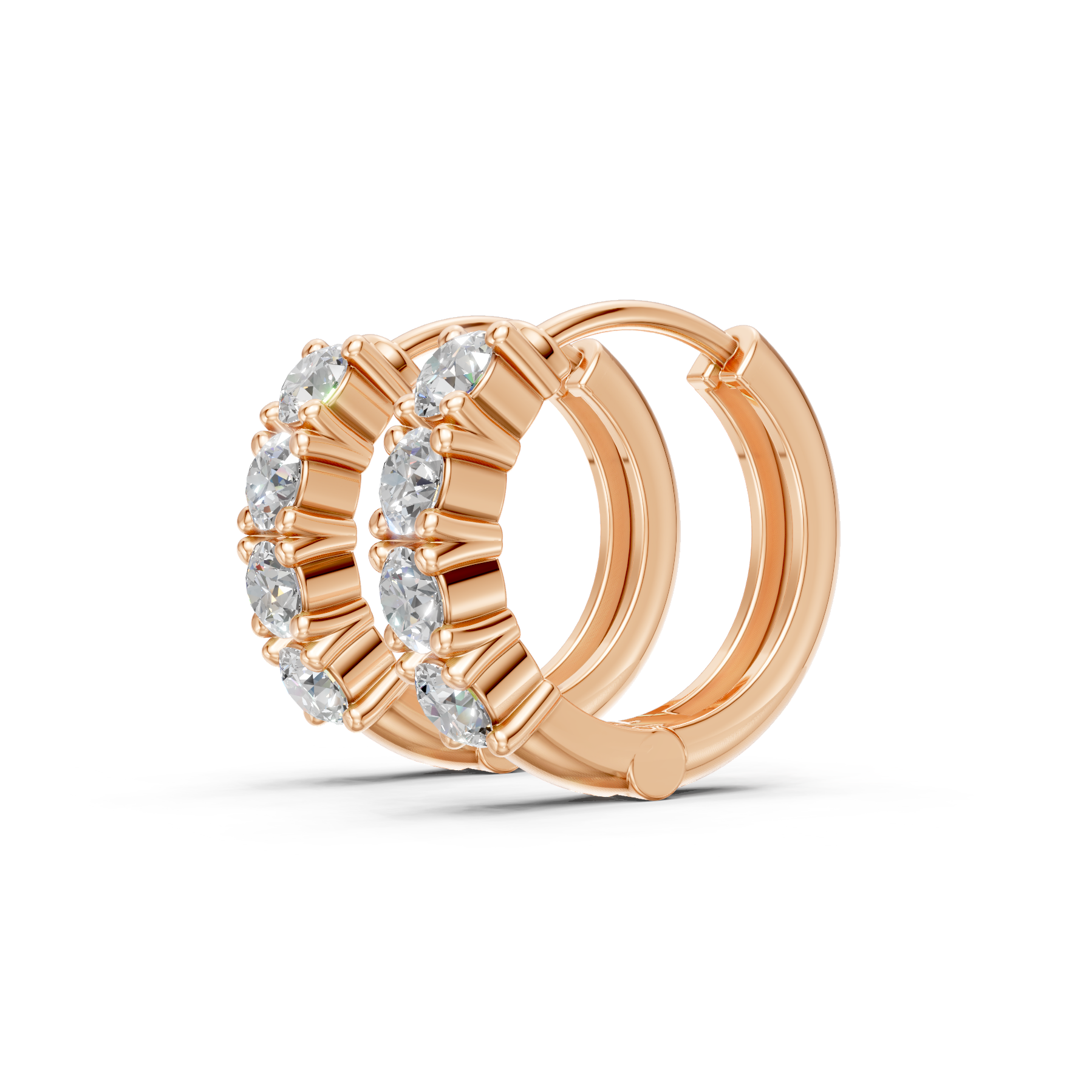 Lab Grown Diamond 0.80 CTW Hoop Earrings-925 Sterling Silver