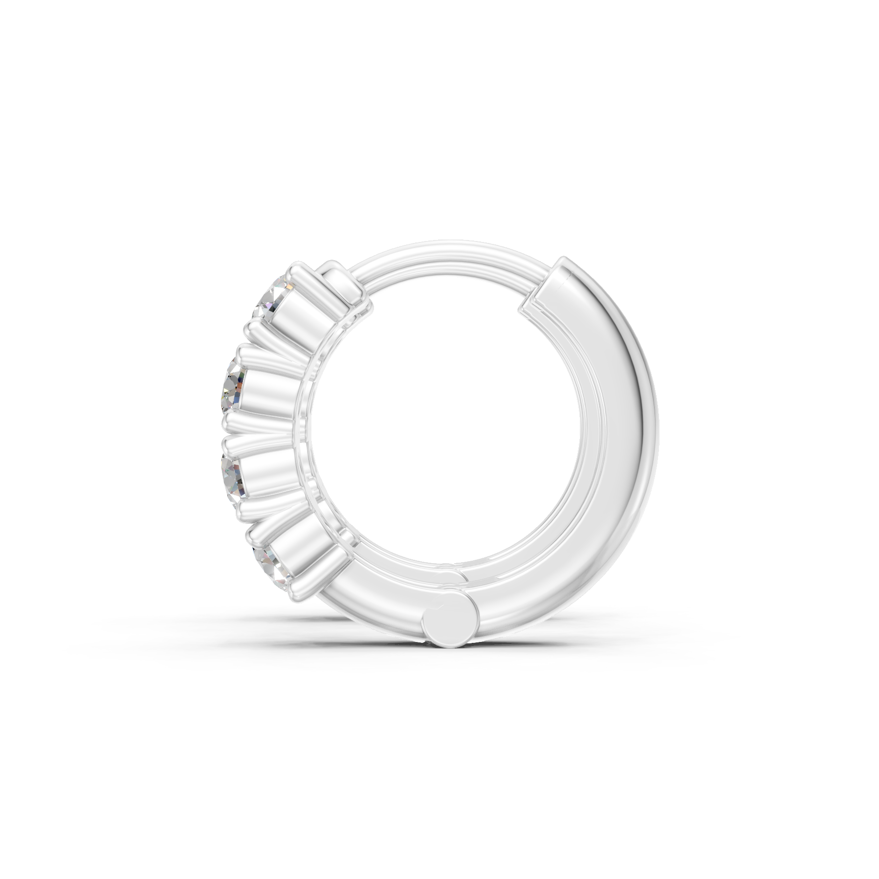 Lab Grown Diamond 0.80 CTW Hoop Earrings-925 Sterling Silver