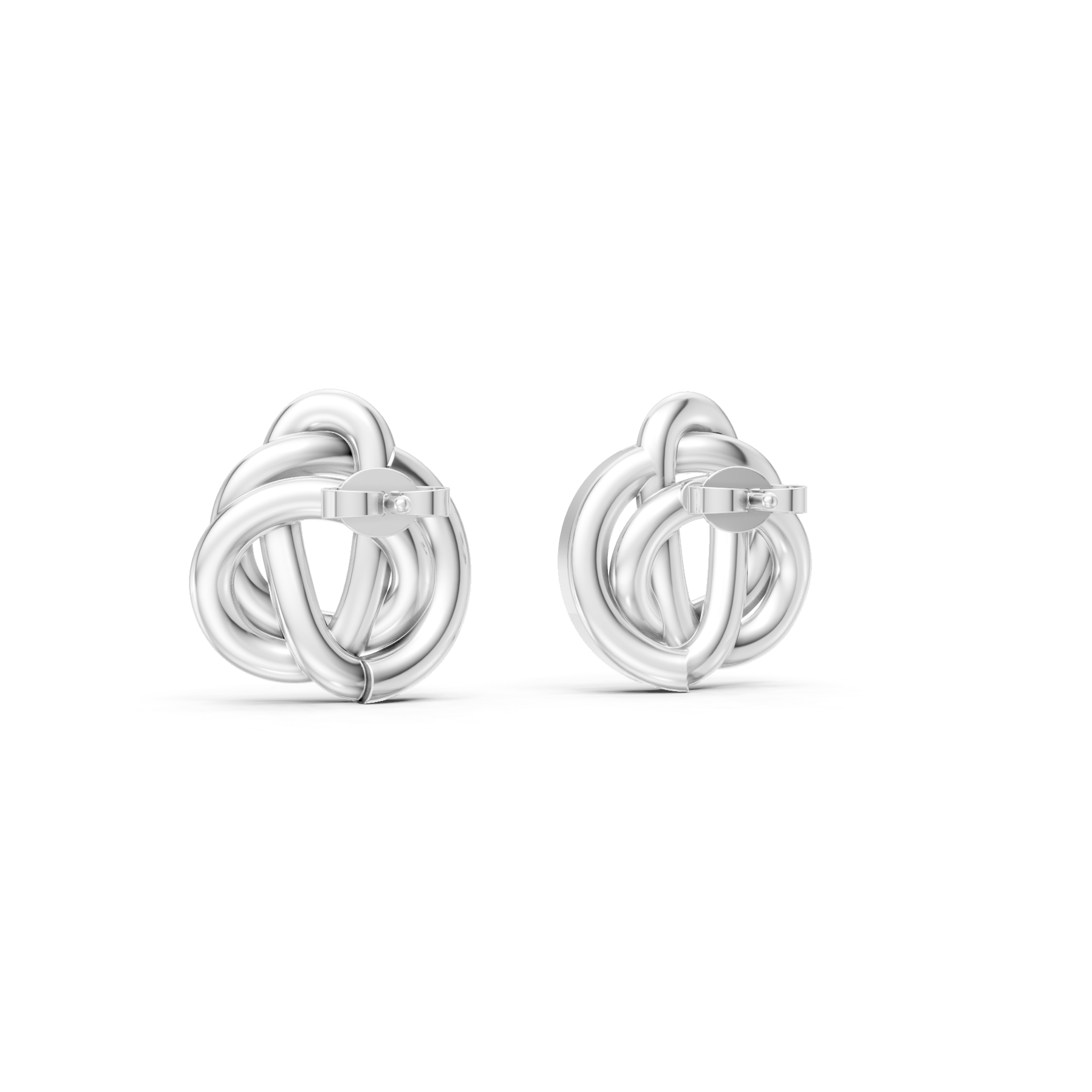 Lab Grown Diamond 0.40 CTW Intertwined Knot Stud Earrings-925 Sterling Silver