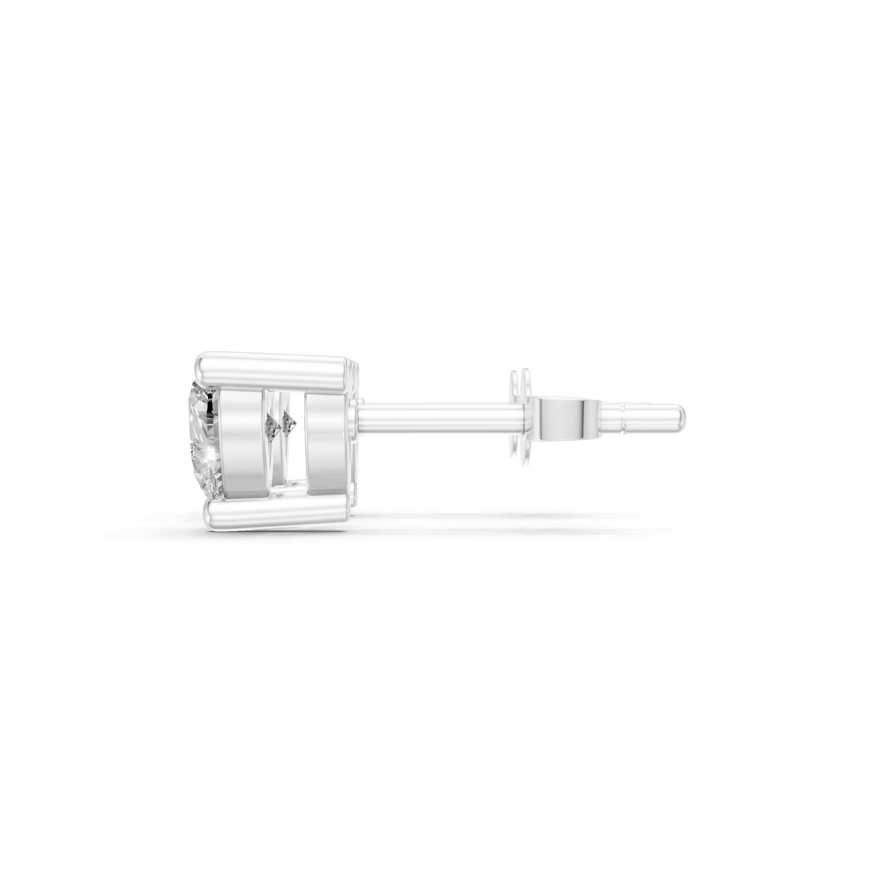 Lab Grown Diamond 0.40 CTW Heart Stud Earrings-925 Sterling Silver
