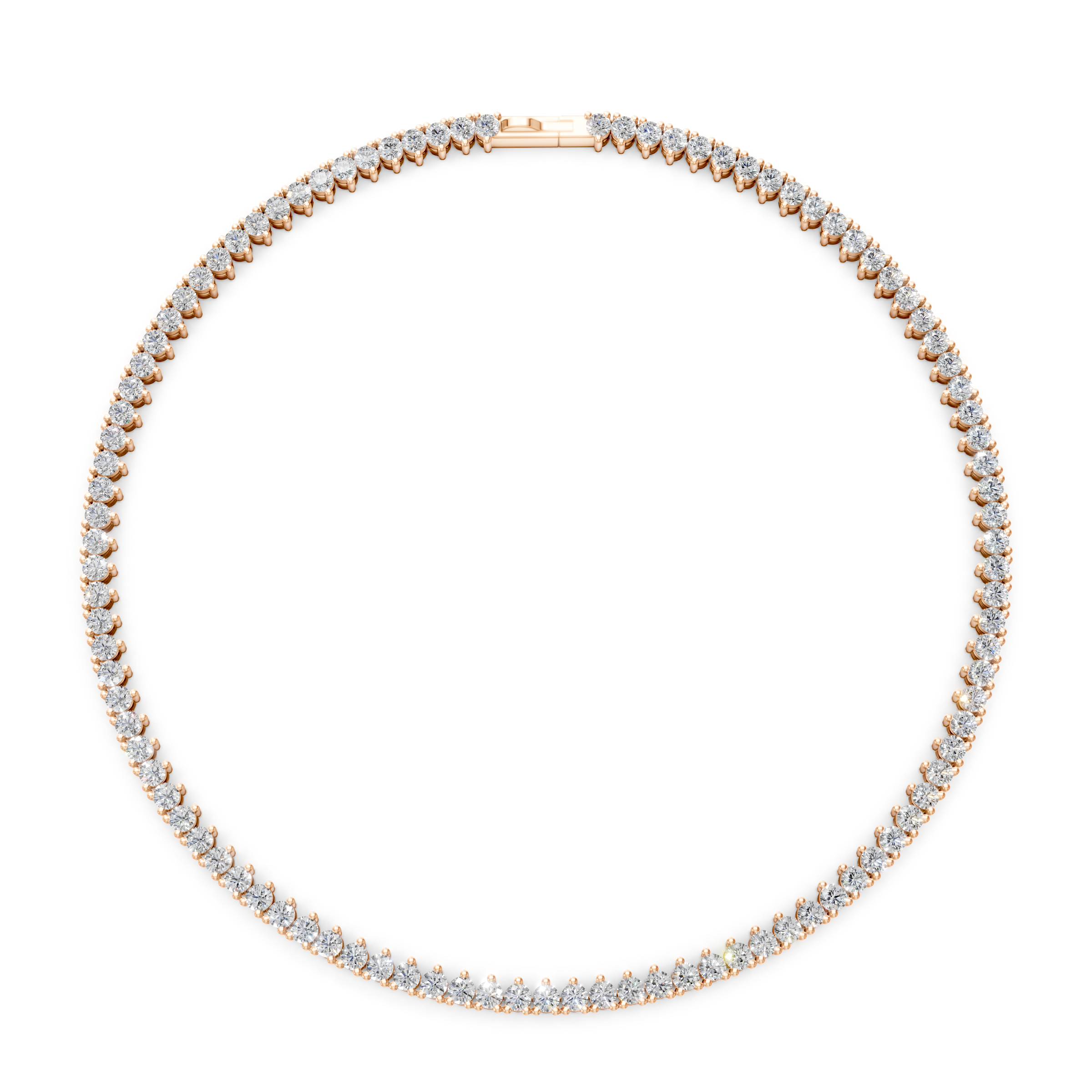 Lab Grown Diamond 0.40 CTW Tennis Necklace-925 Sterling Silver