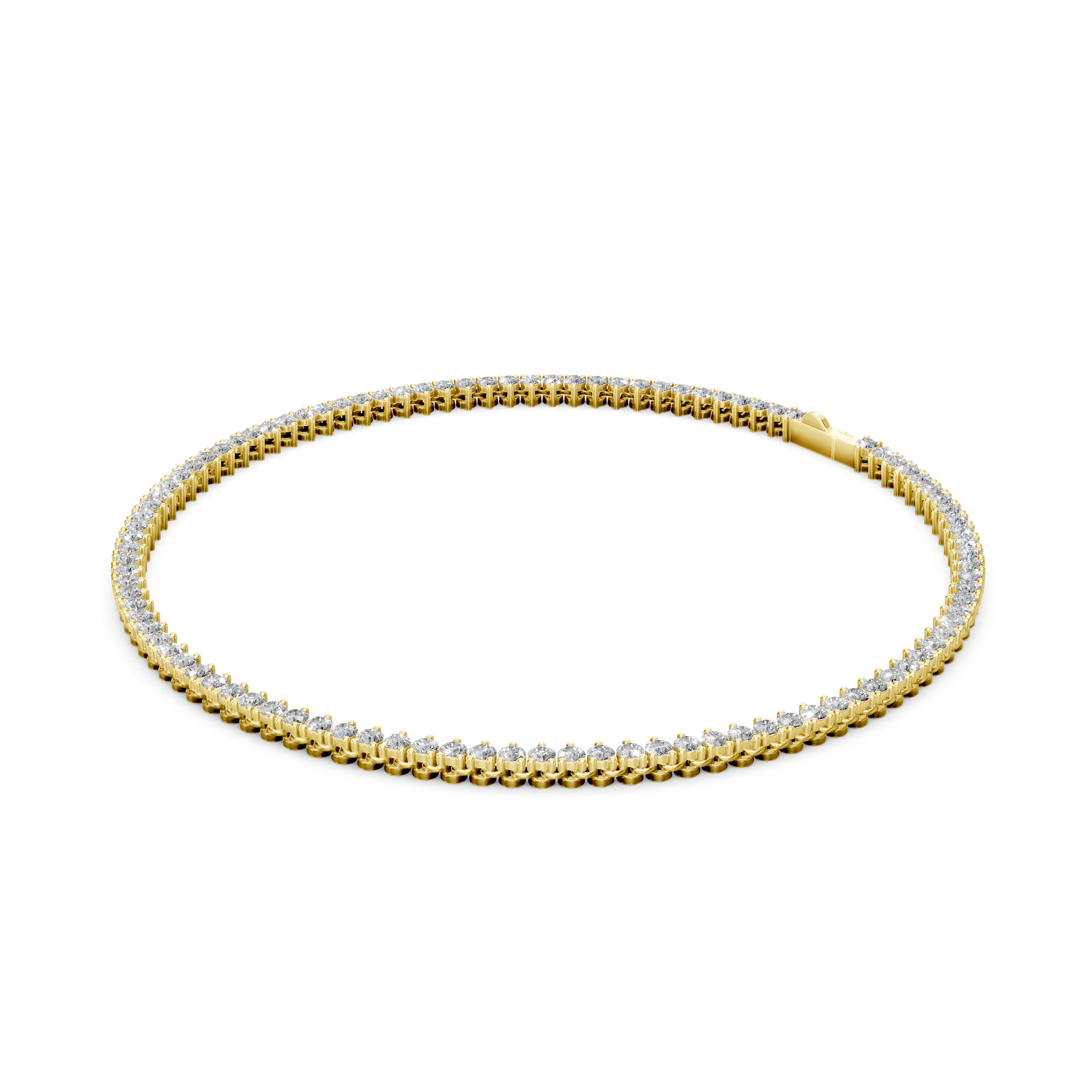 Lab Grown Diamond 0.40 CTW Tennis Necklace-925 Sterling Silver