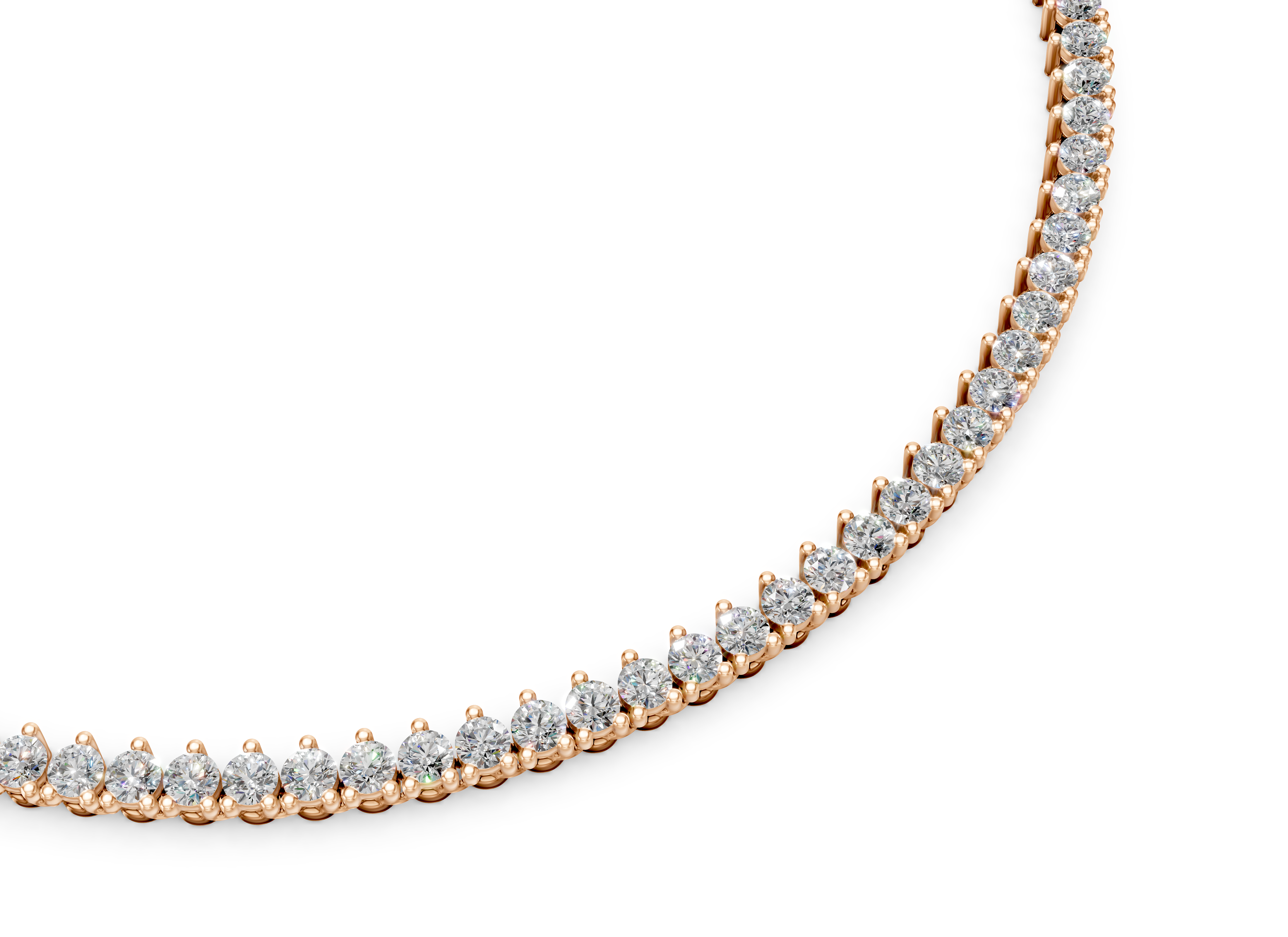 Lab Grown Diamond 0.40 CTW Tennis Necklace-925 Sterling Silver